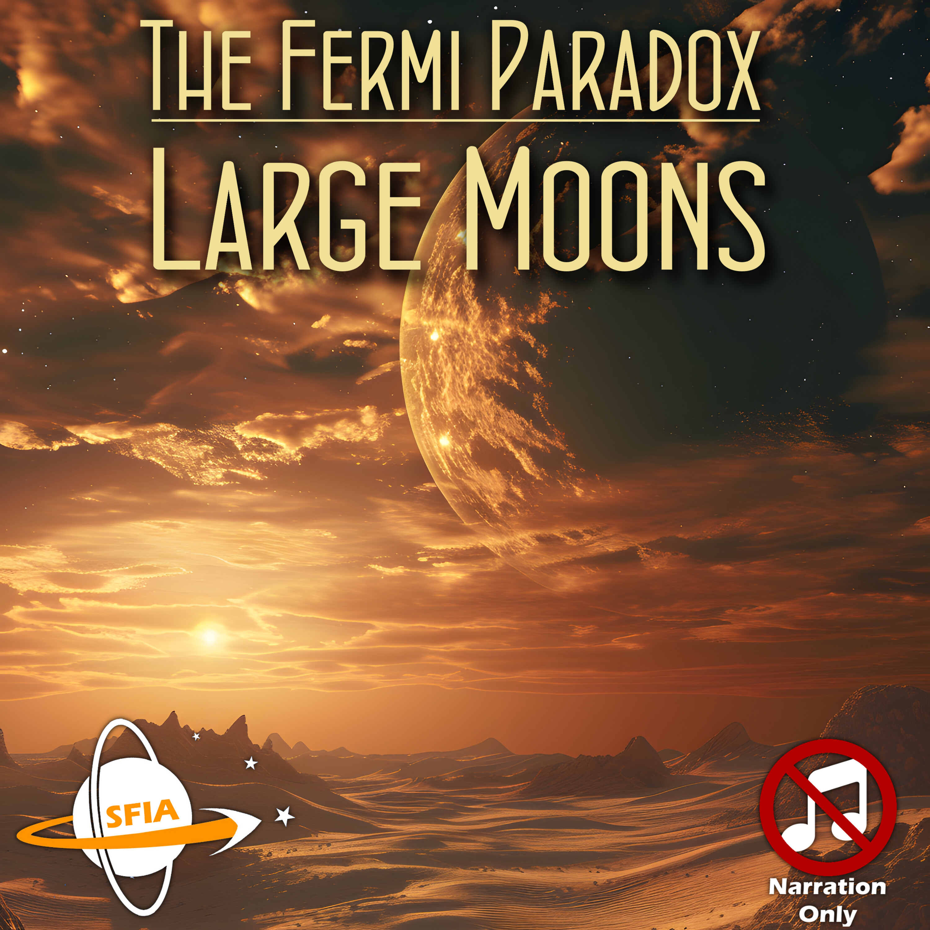 The Fermi Paradox: Large Moons (Narration Only) - podcast episode cover