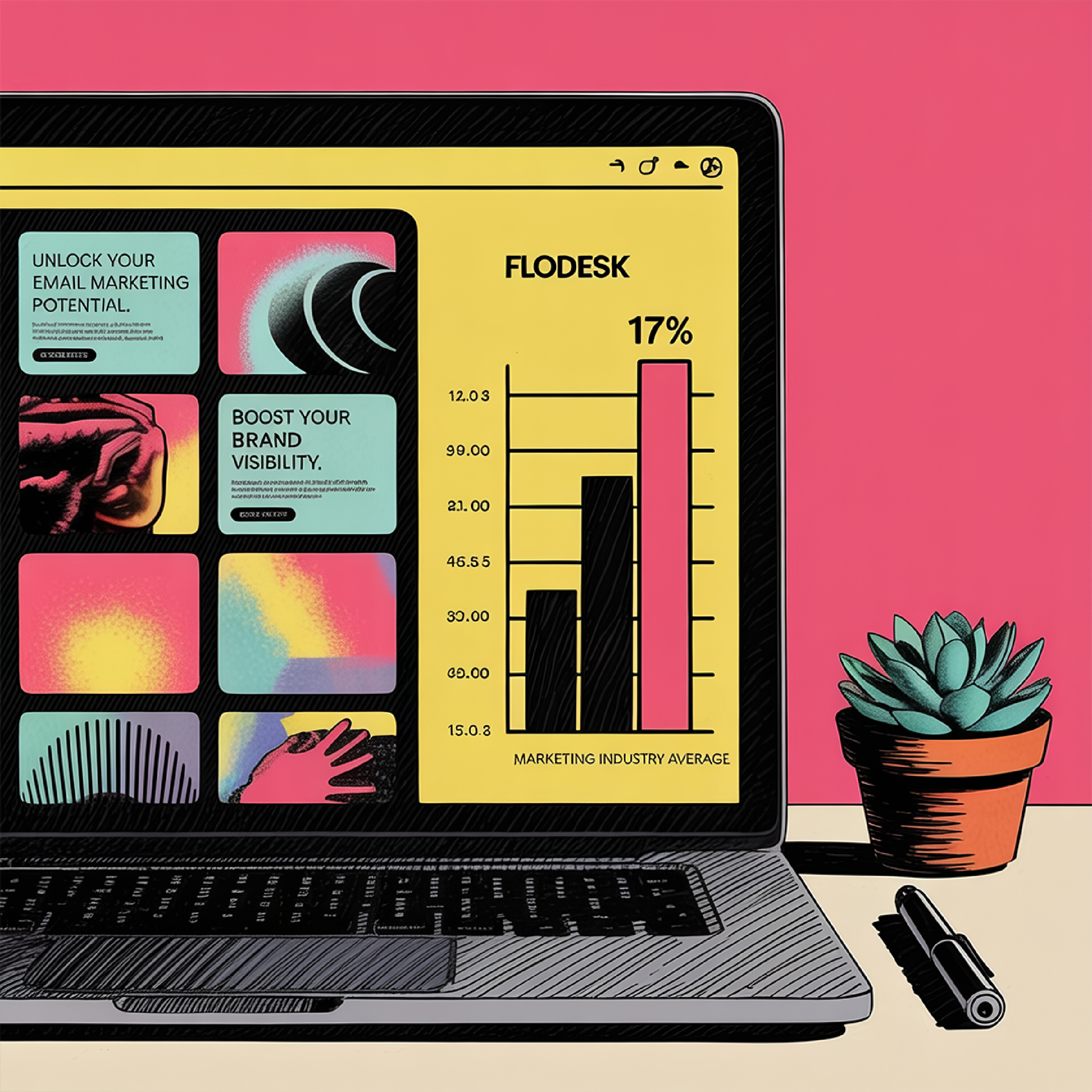 Flodesk Email Marketing Achieves 17% More Visibility Than Your Industry's Average. Here's How?
