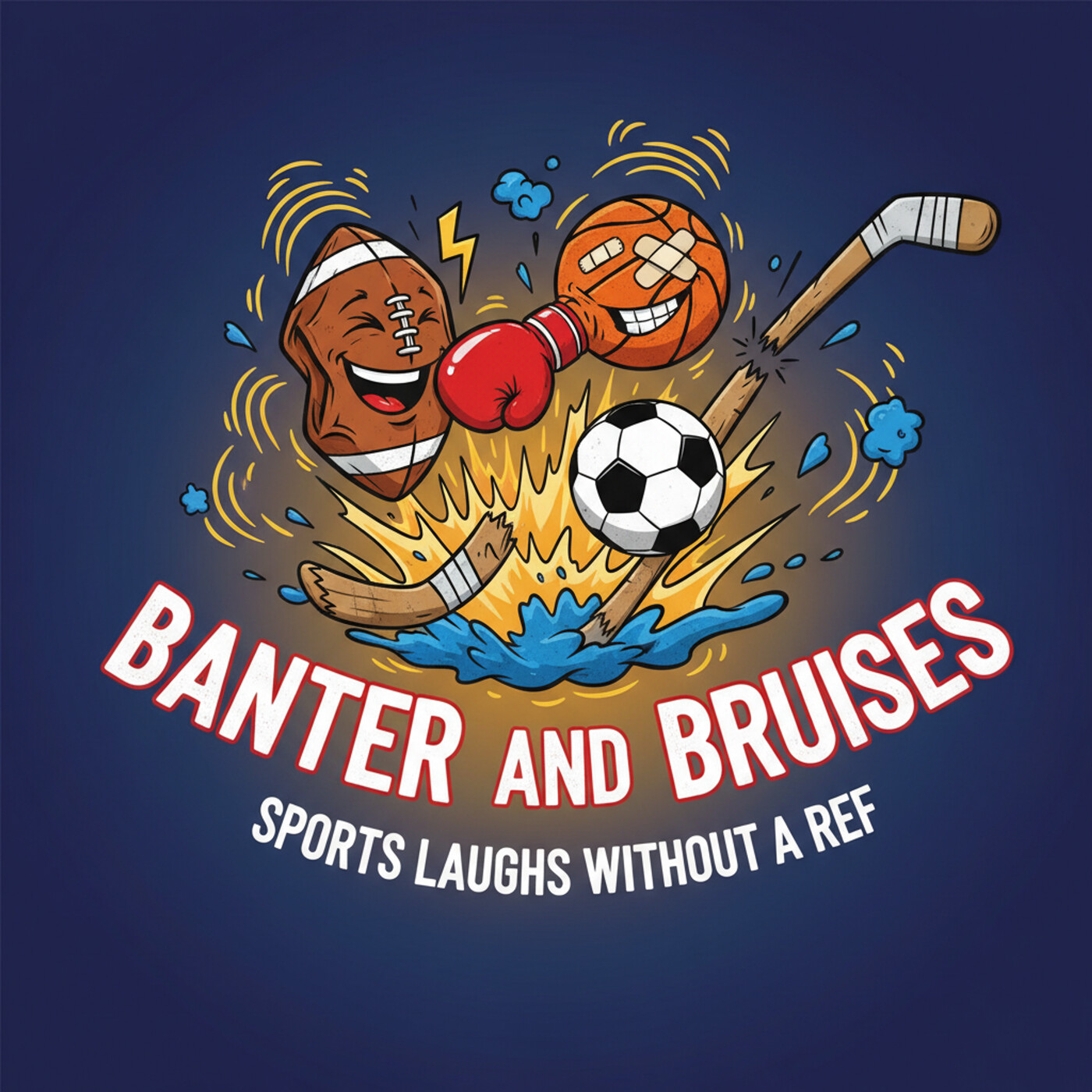 Banter and Bruises Sports Laughs Without a Ref podcast artwork