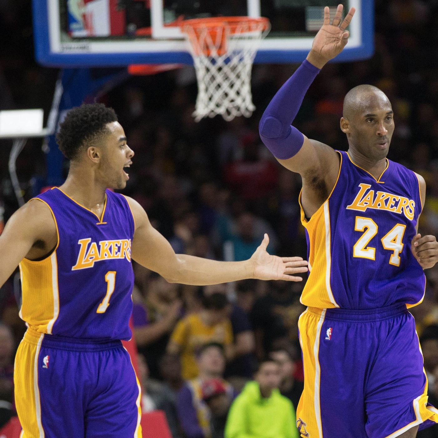 D'Angelo Russell's antics takes away from Kobe's farewell tour