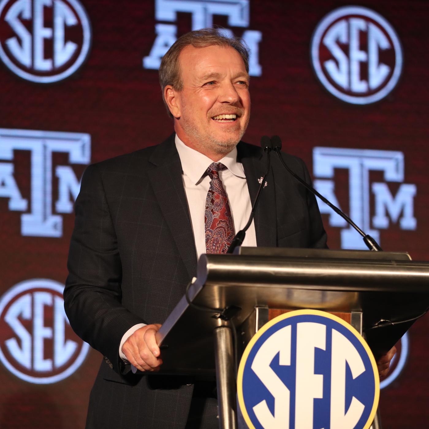 Jimbo Fisher at SEC Media Days episode artwork