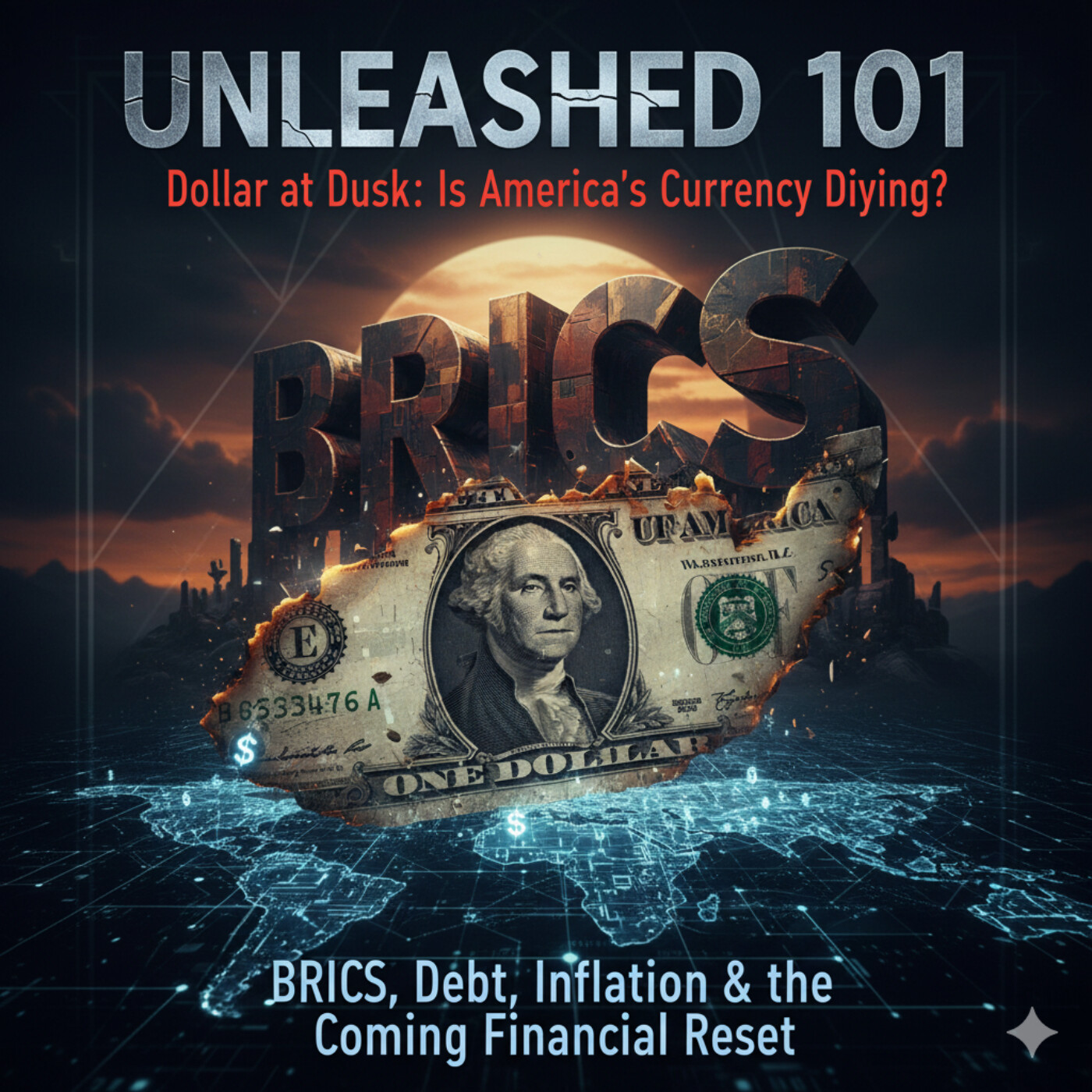Dollar at Dusk: Is America’s Currency Dying? BRICS, Debt, Inflation & the Coming Financial Reset | Unleashed 101 episode artwork