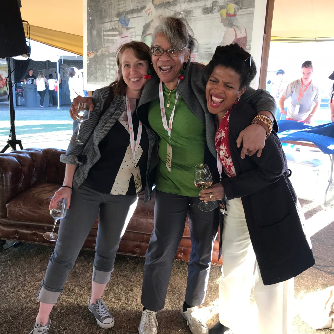 Jessica B Harris, Sarah Franklin, and Klancy Miller at CHSWFF18