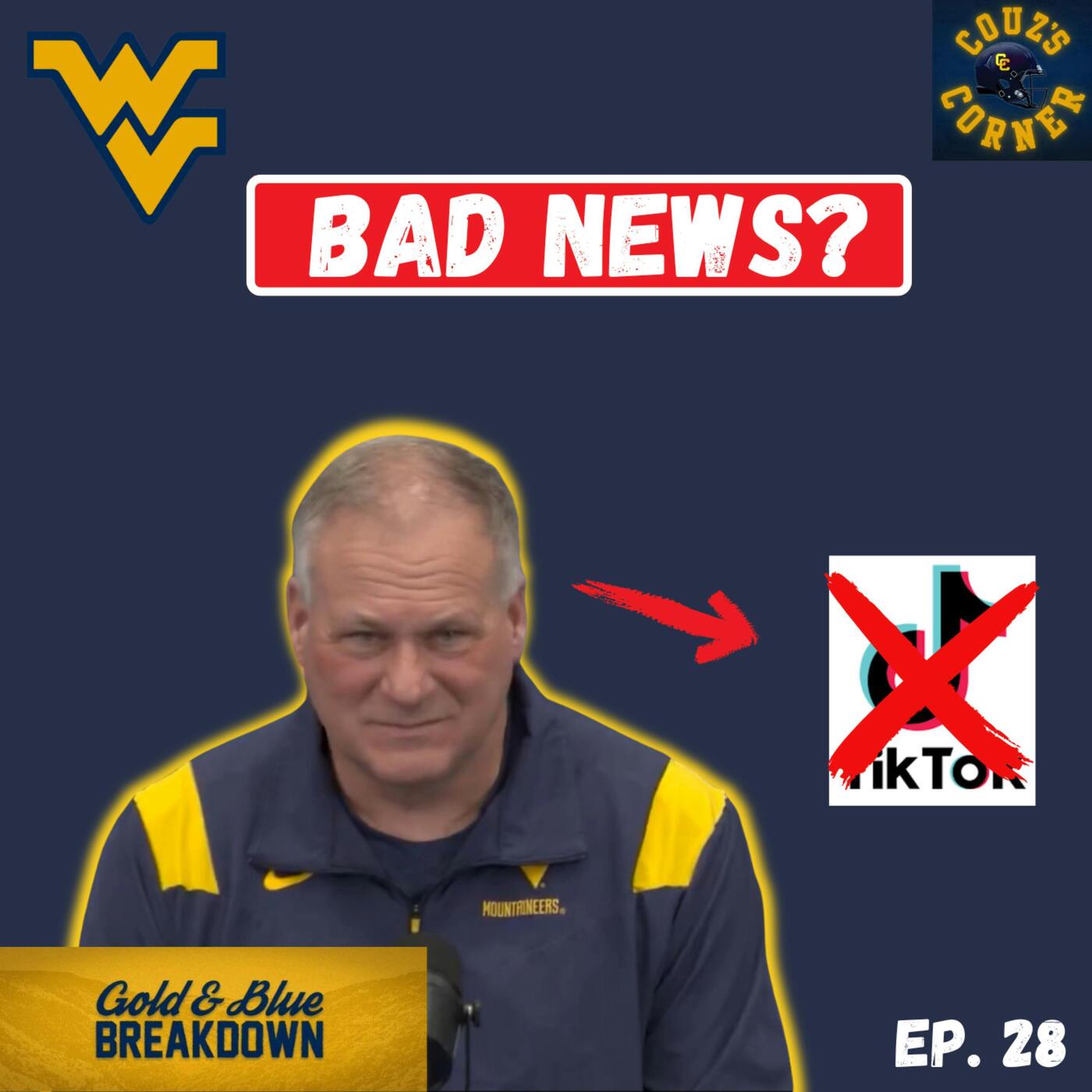 WVU Football TikTok Dancing Ban Raising Red Flags | Blaine Stewart Out | Gold & Blue Breakdown Ep. 28 episode artwork