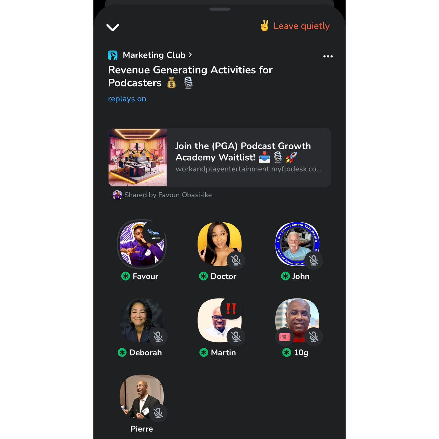 💰 revenue-generating activities for podcasters with Favour Obasi-ike | roundtable clubhouse audio 🎙