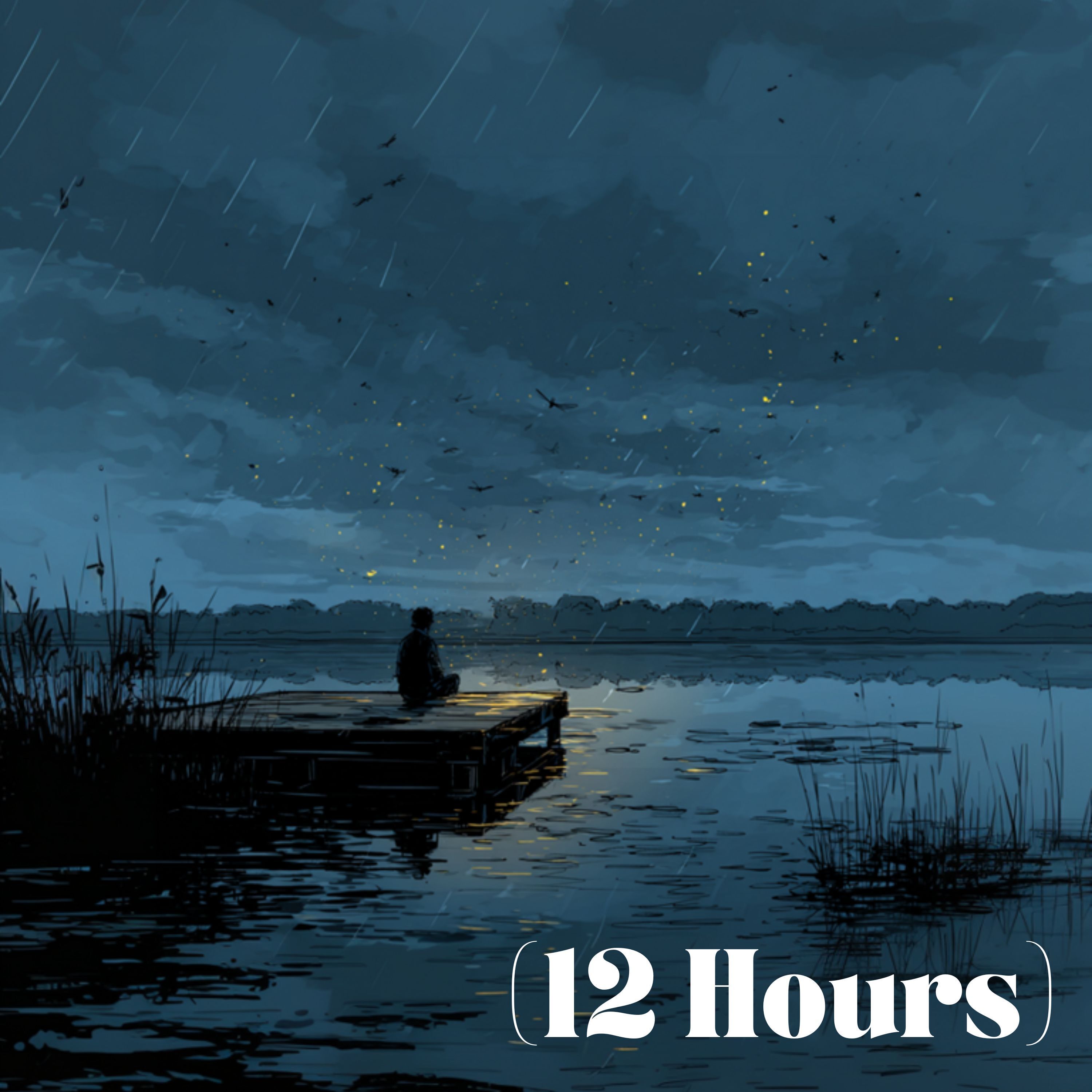 Evening Rain Shower by the Lake | Sleep Sound (12 Hours)