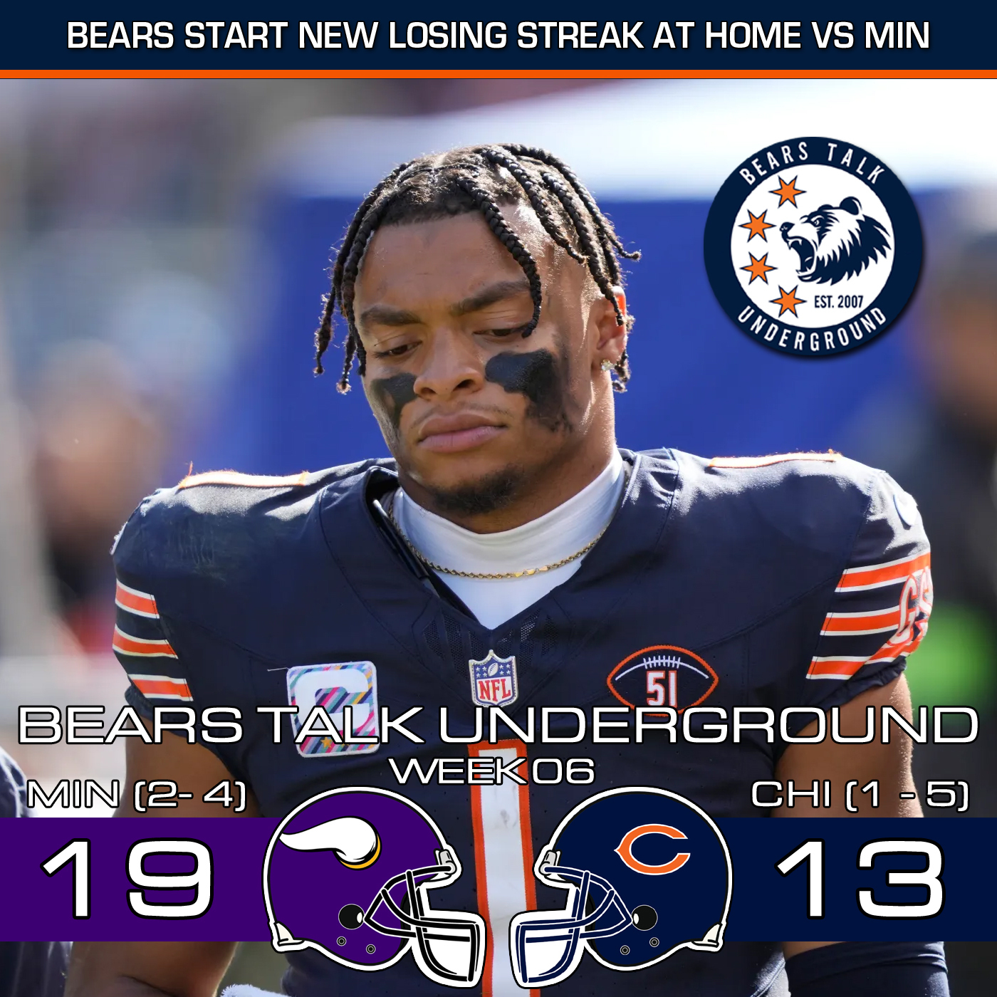 Week Six Review - Bears Lose Fields and Others, Lose To Minnesota episode artwork