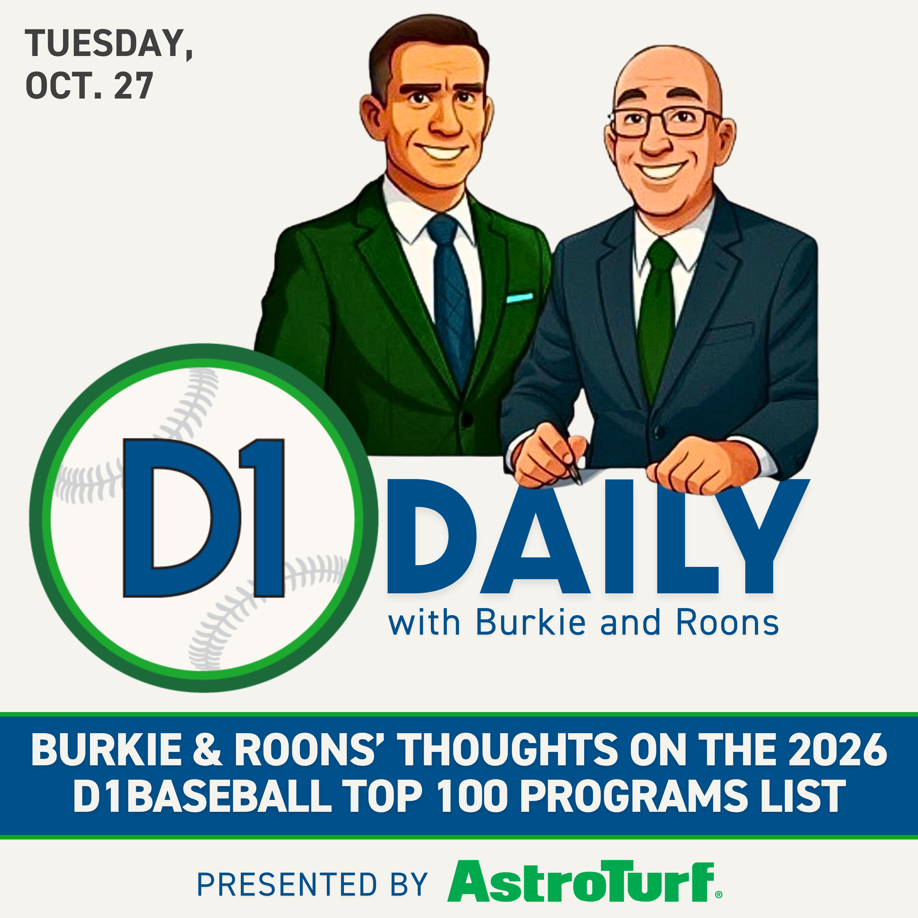Burkie & Roons' Thoughts On The 2026 D1Baseball Top 100 Programs [D1 Daily] episode artwork
