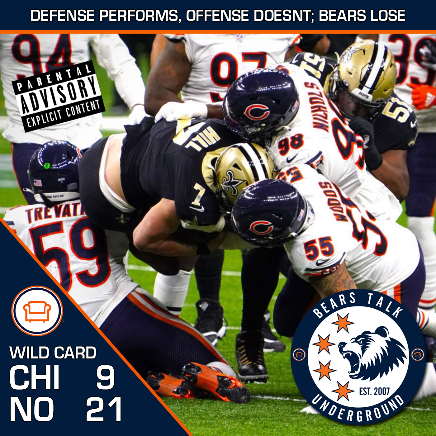 Wild Card Round Review - Bears Fall Flat vs Saints episode artwork