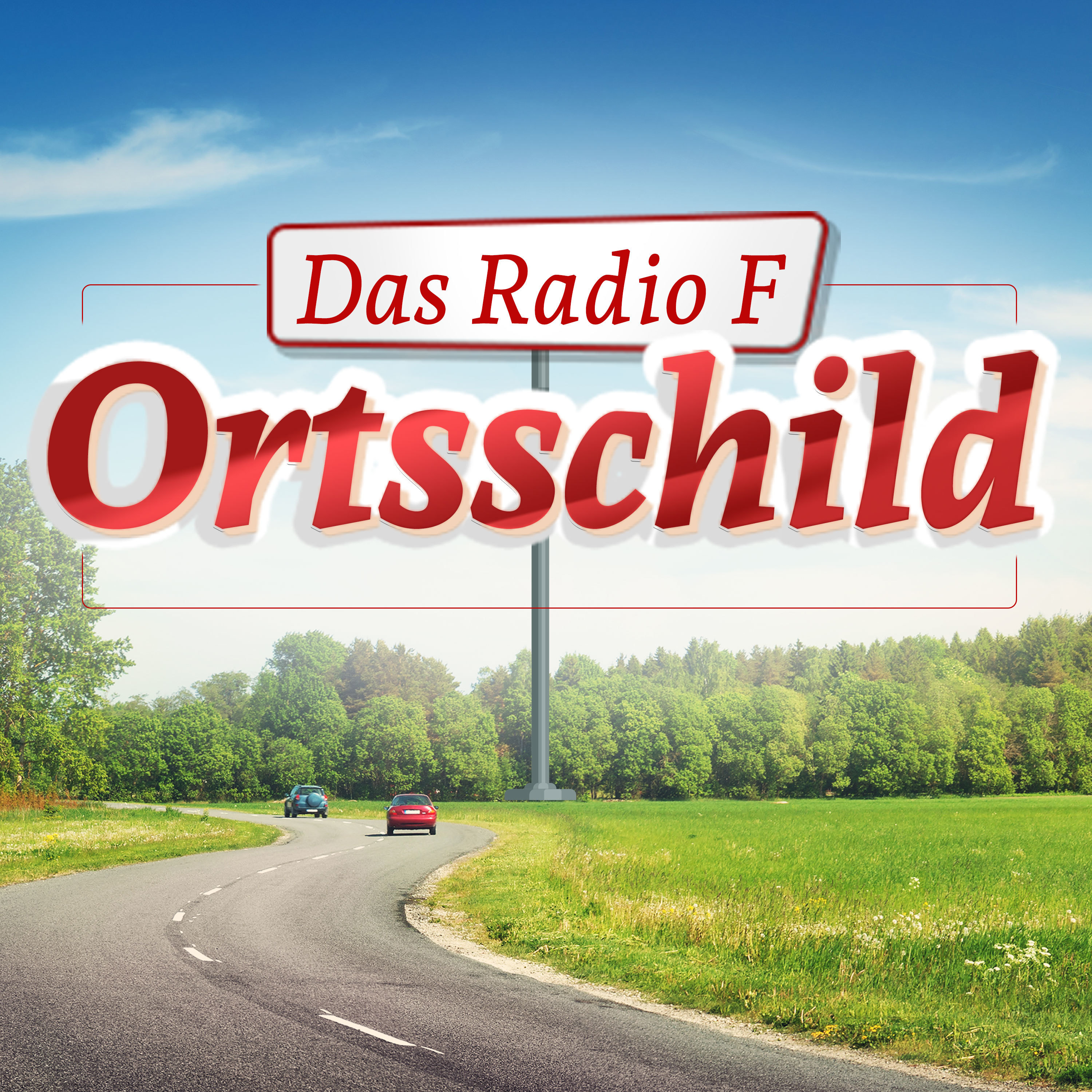 Das Radio F Ortsschild