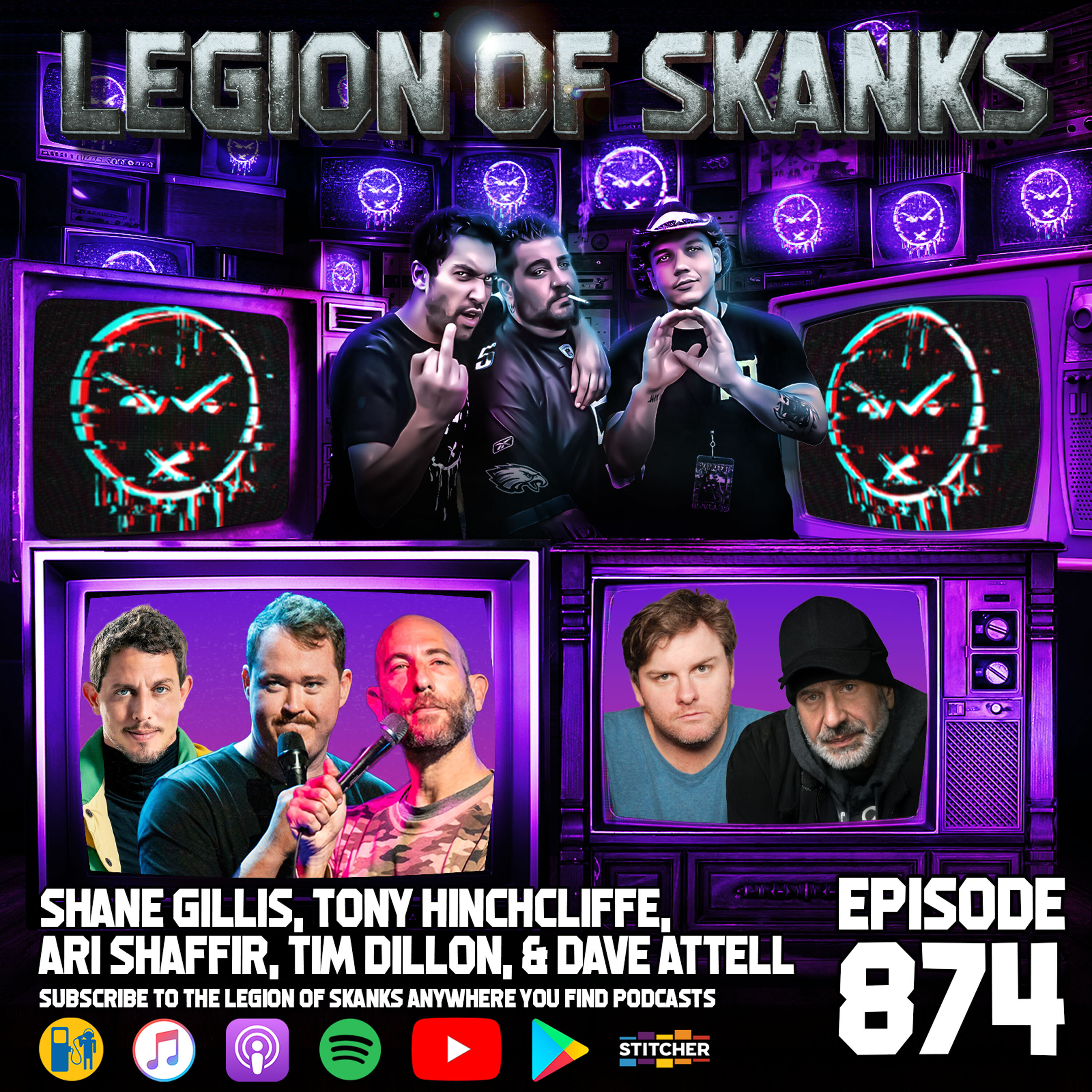 Shane Gillis, Tony Hinchcliffe, Ari Shaffir, Tim Dillon, & Dave Attell - Skankfest Vegas Attacks - Episode 874
