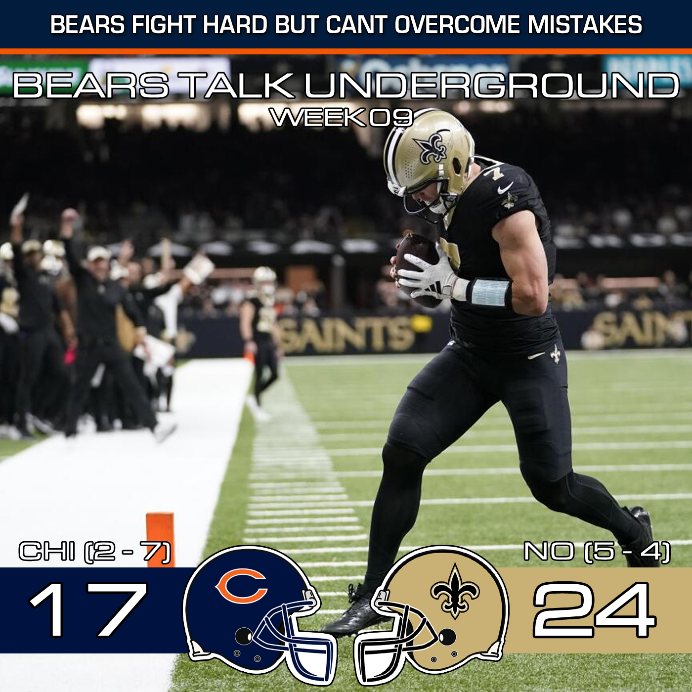 Week Nine Review - Miscues Spoil Strong Effort Against the Saints