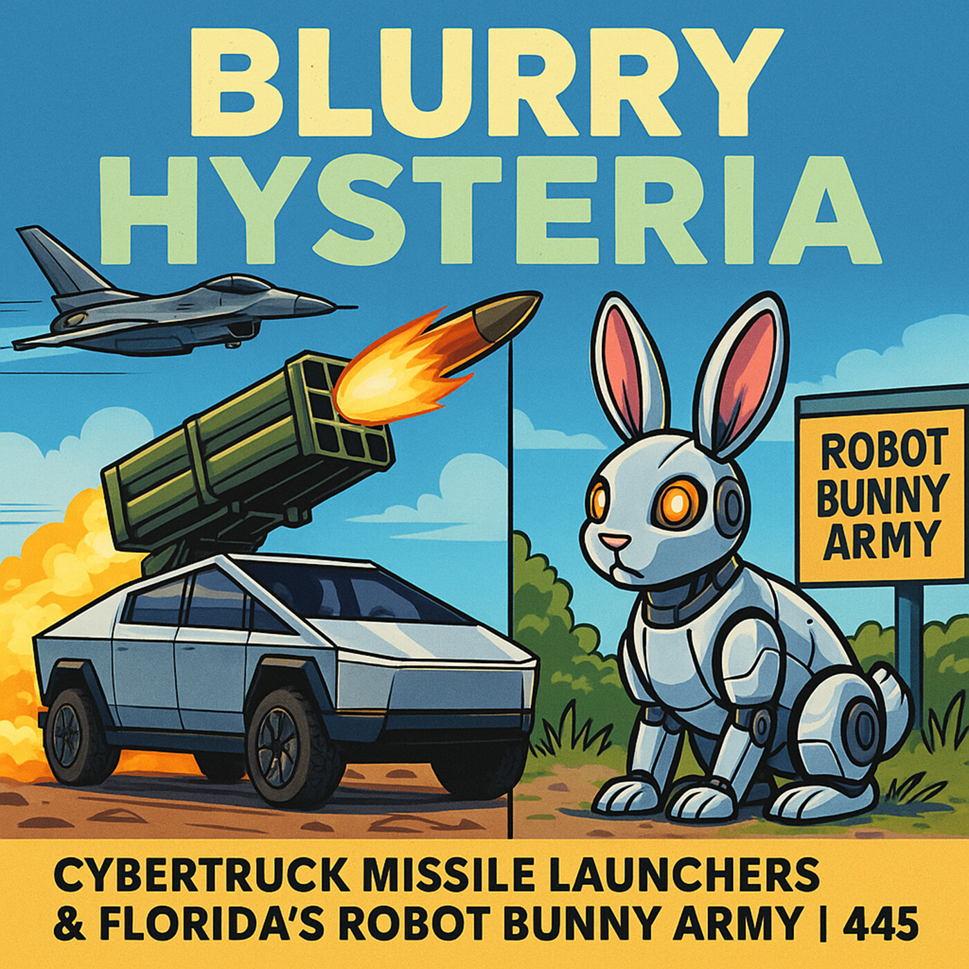 Blurry Hysteria: Cybertruck Missile Launchers & Florida’s Robot Bunny Army | 445 Blurry Hysteria: Cybertruck Missile Launchers & Florida’s Robot Bunny Army | 445