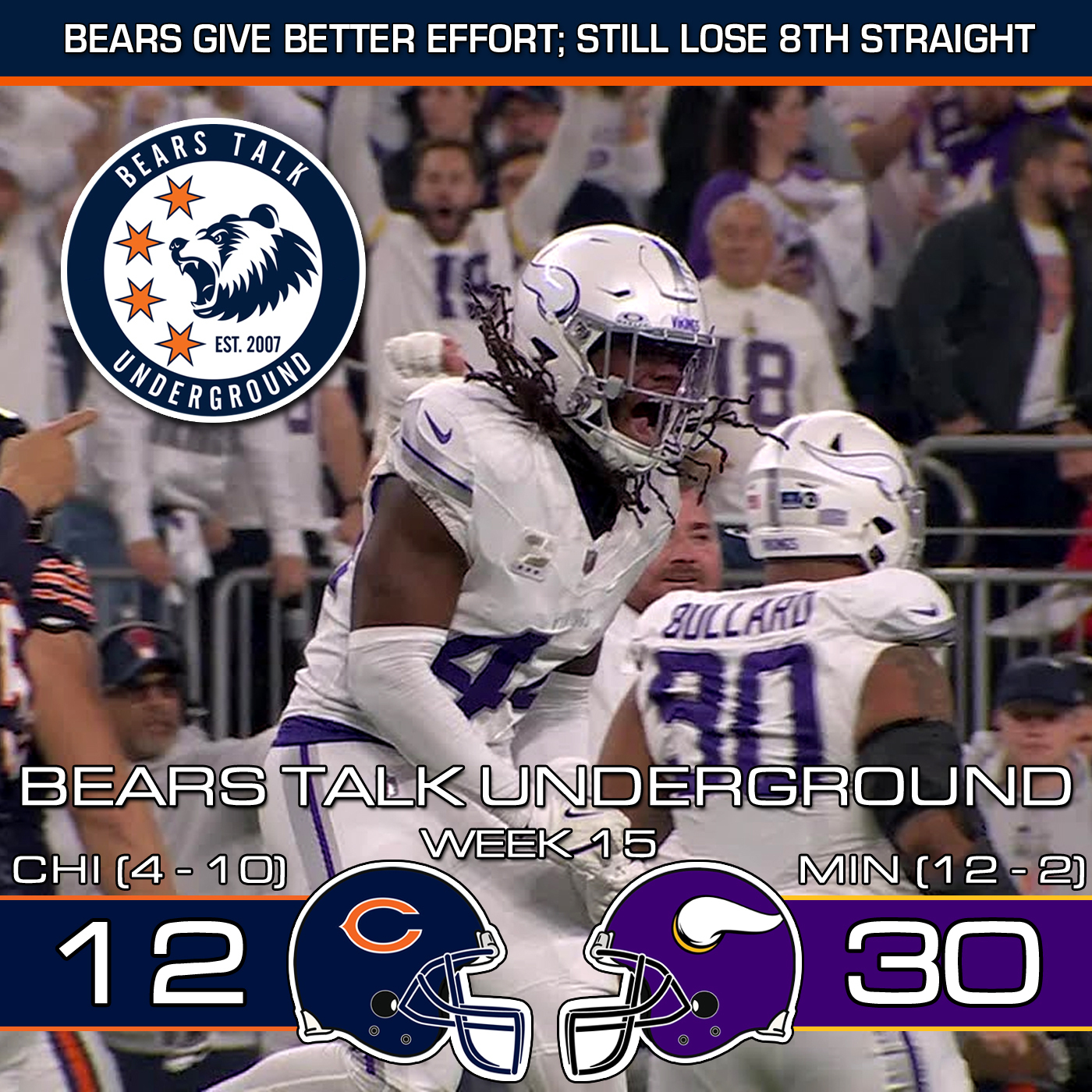 Week Fifteen Review - Bears Give Better Effort, Still Lose 8th Straight episode artwork