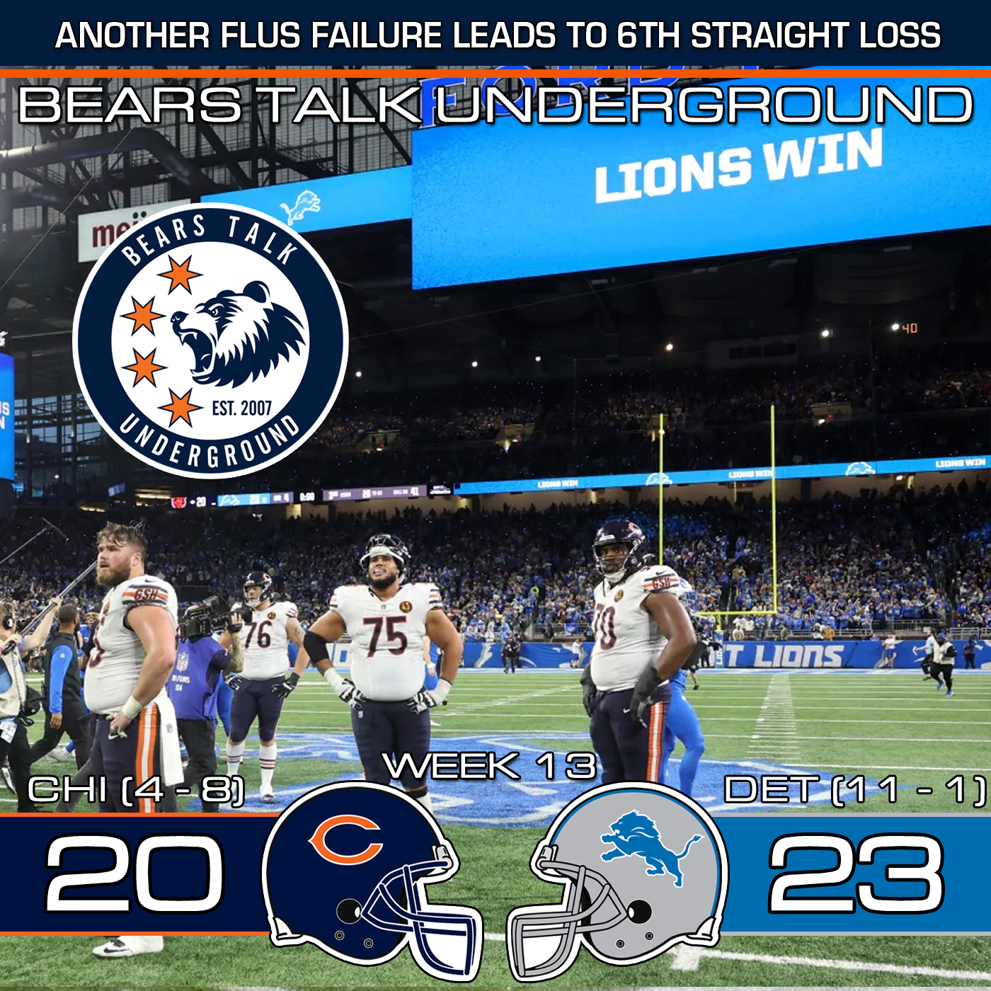 Week Thirteen Review - Eberflus Fumbles Again As Bears Lose 6th Straight; Gets Fired episode artwork
