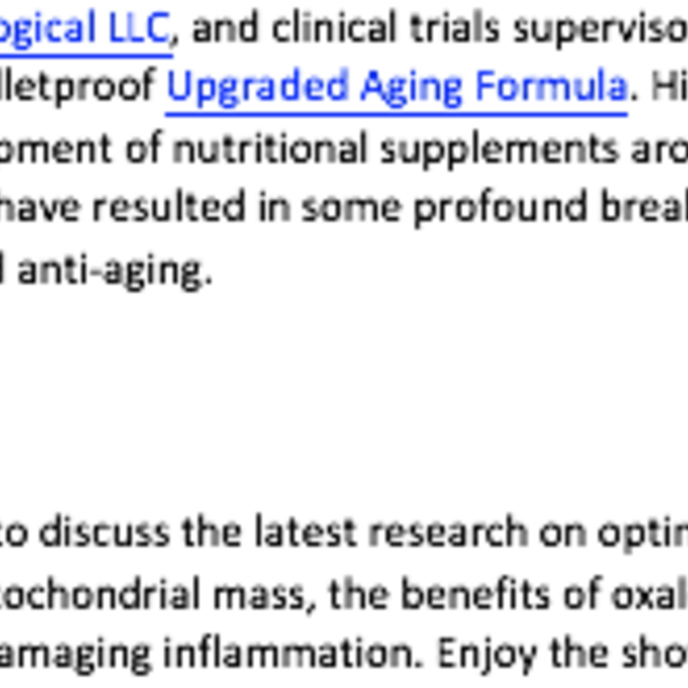 Alan Cash: Upgraded Aging & Living Longer with Oxaloacetate – #183