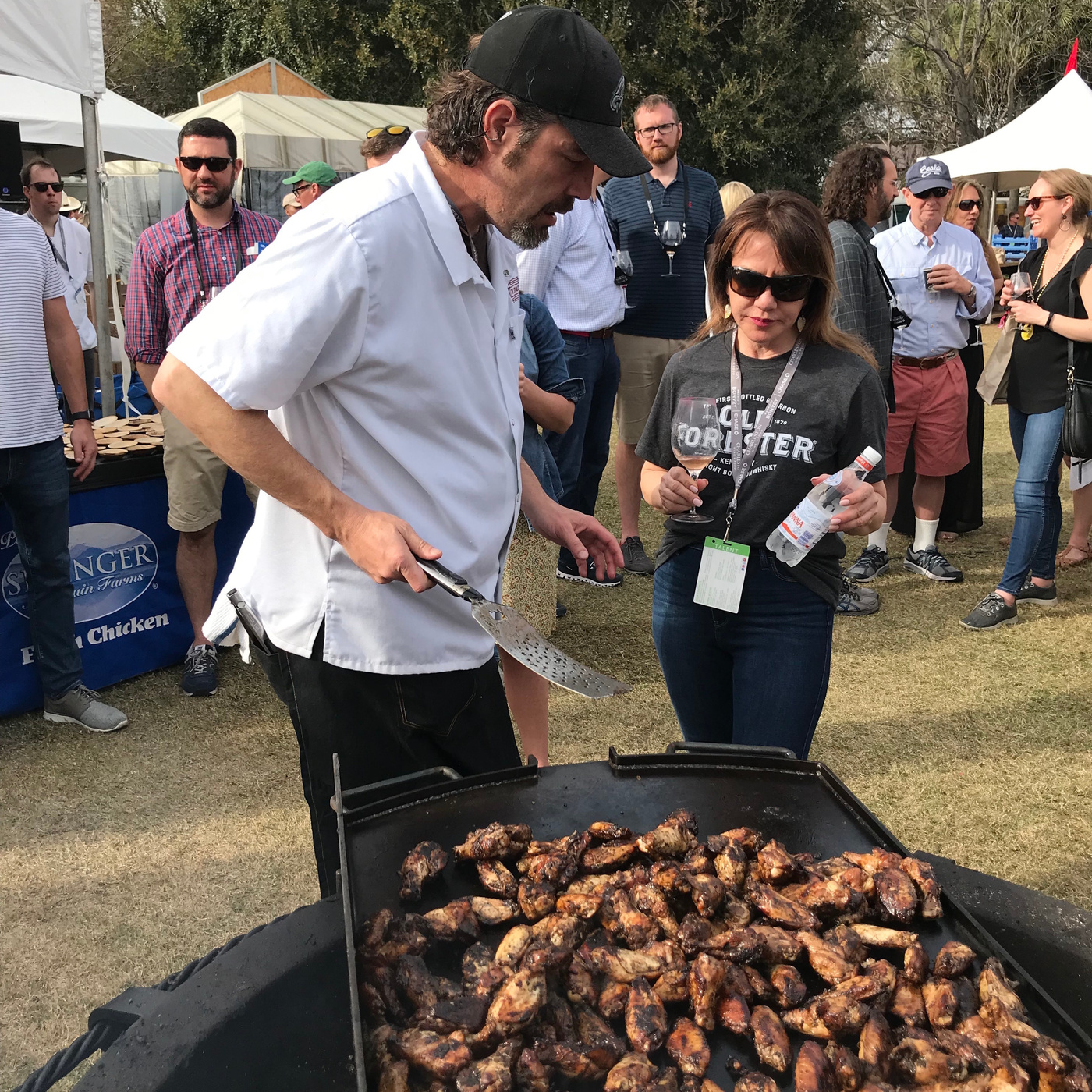 Paul Verica Grills Wings with Alabama White Sauce at Charleston Wine + Food