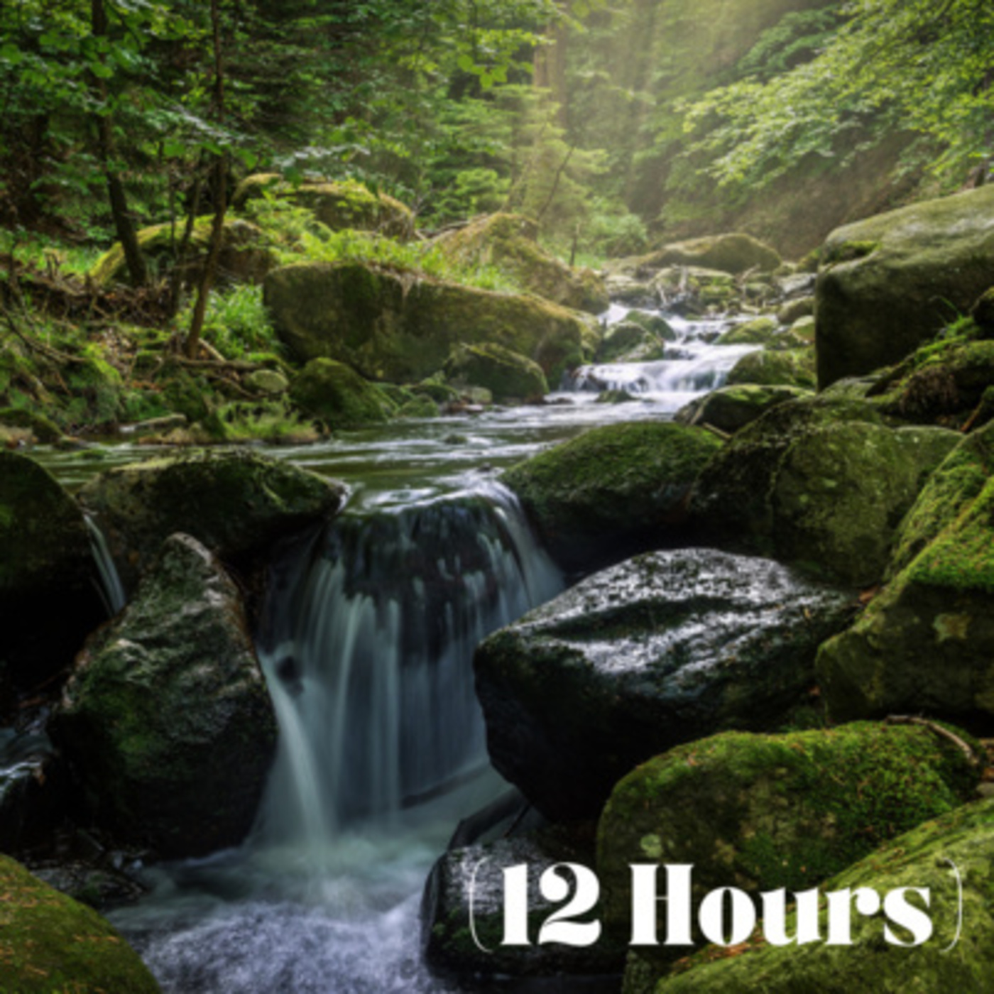 Waterfall Rushing into Stream | Sleep Sound (12 Hours)