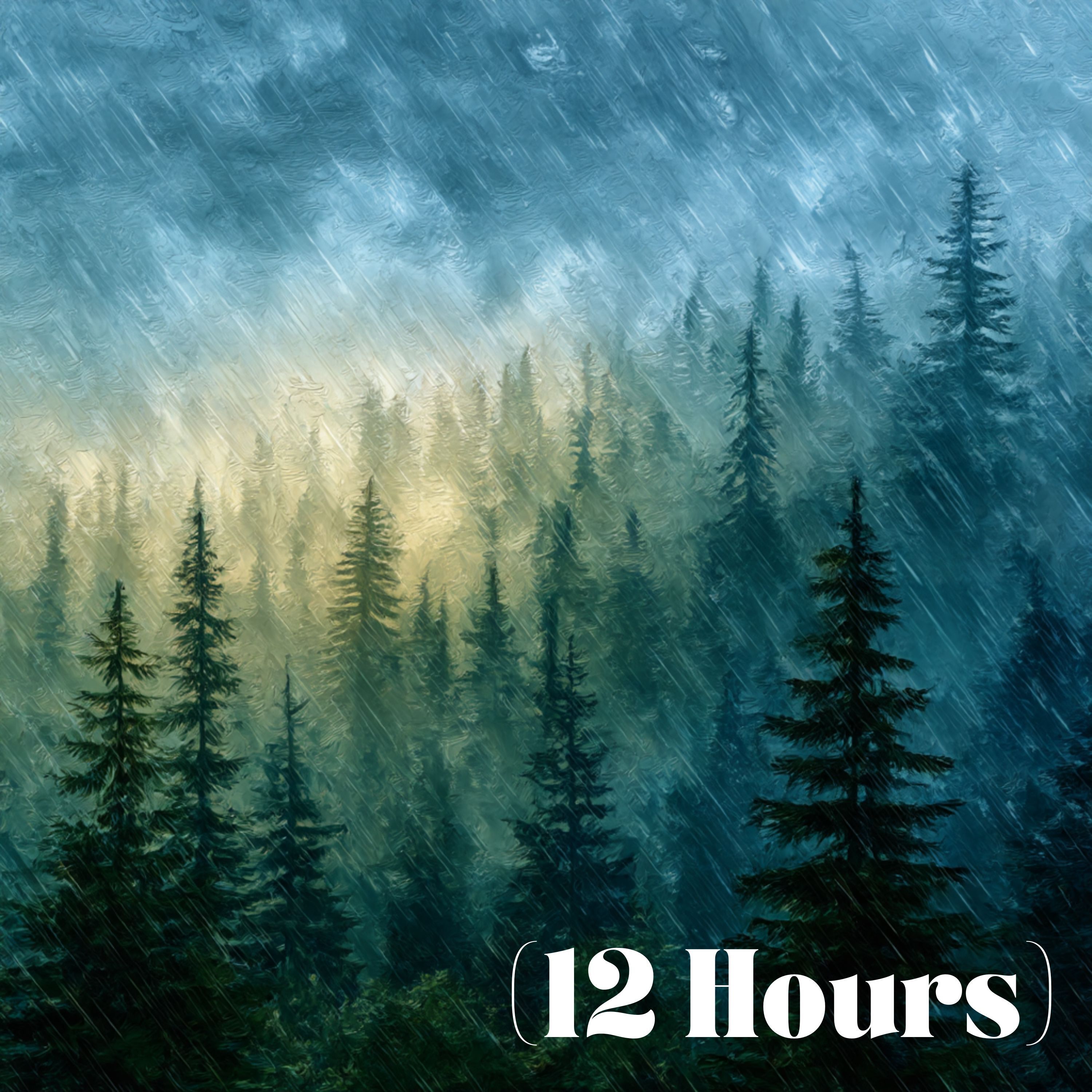 Windy Forest Rain and Thunder | Sleep Sound (12 Hours)