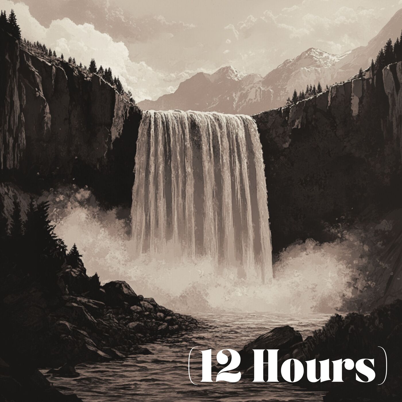 Deep Brown Noise Waterfall | Sleep Sound (12 Hours)