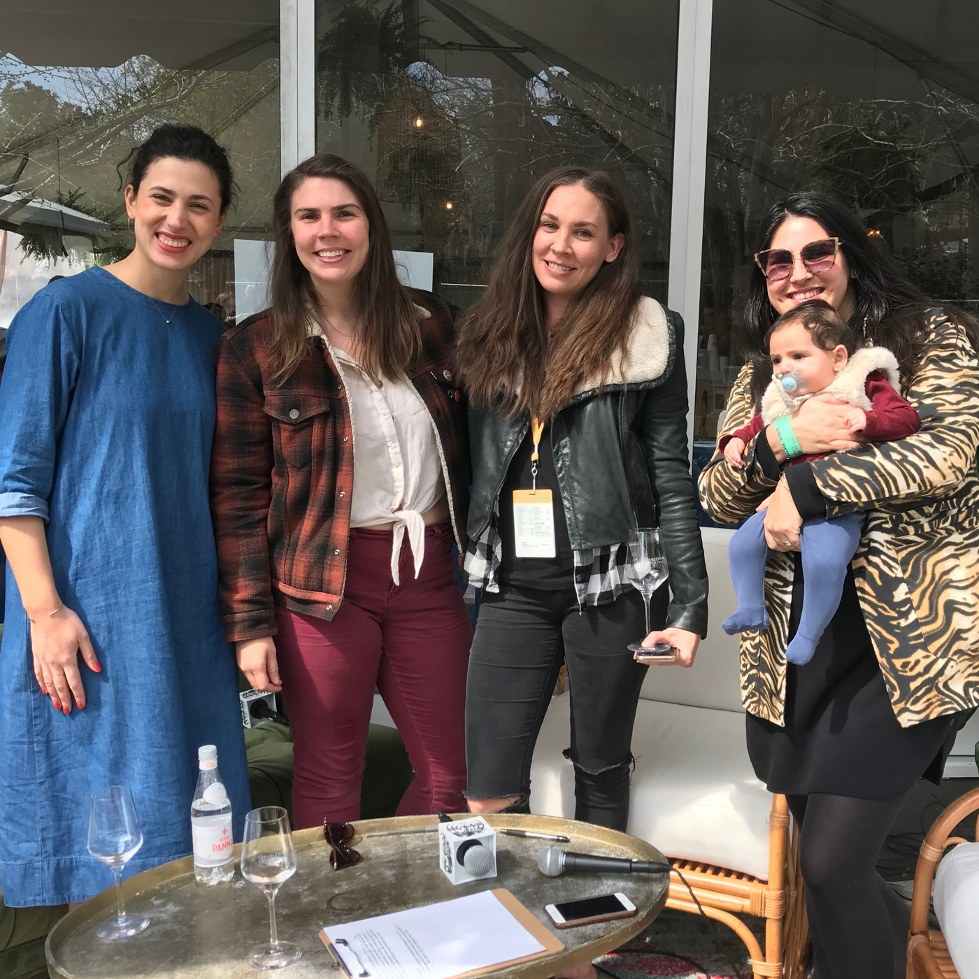 Lindsay Collins of EffinBRadio with Nayda Freyda and Maari Suorsa  at Charleston Wine + Food 2020