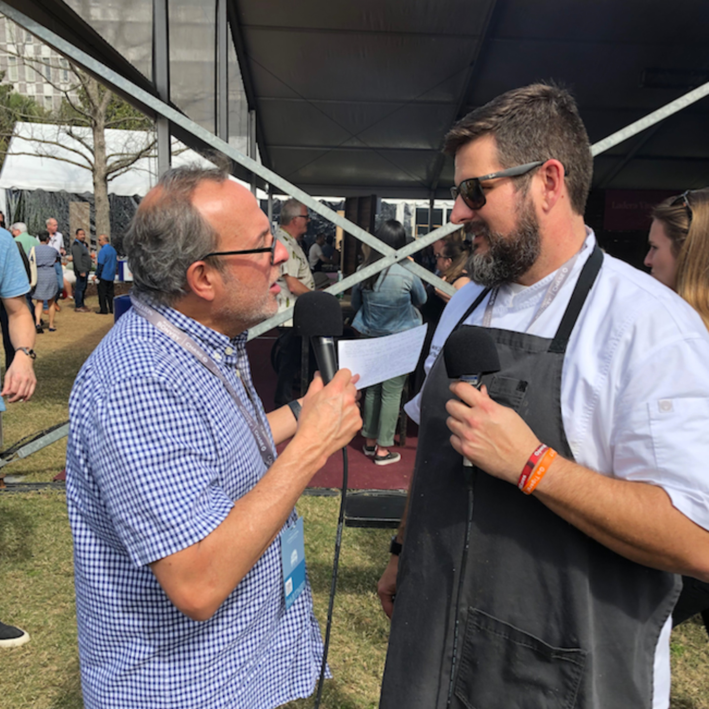 Daniel Doyle Grills Chicken Wings at Charleston Wine + Food
