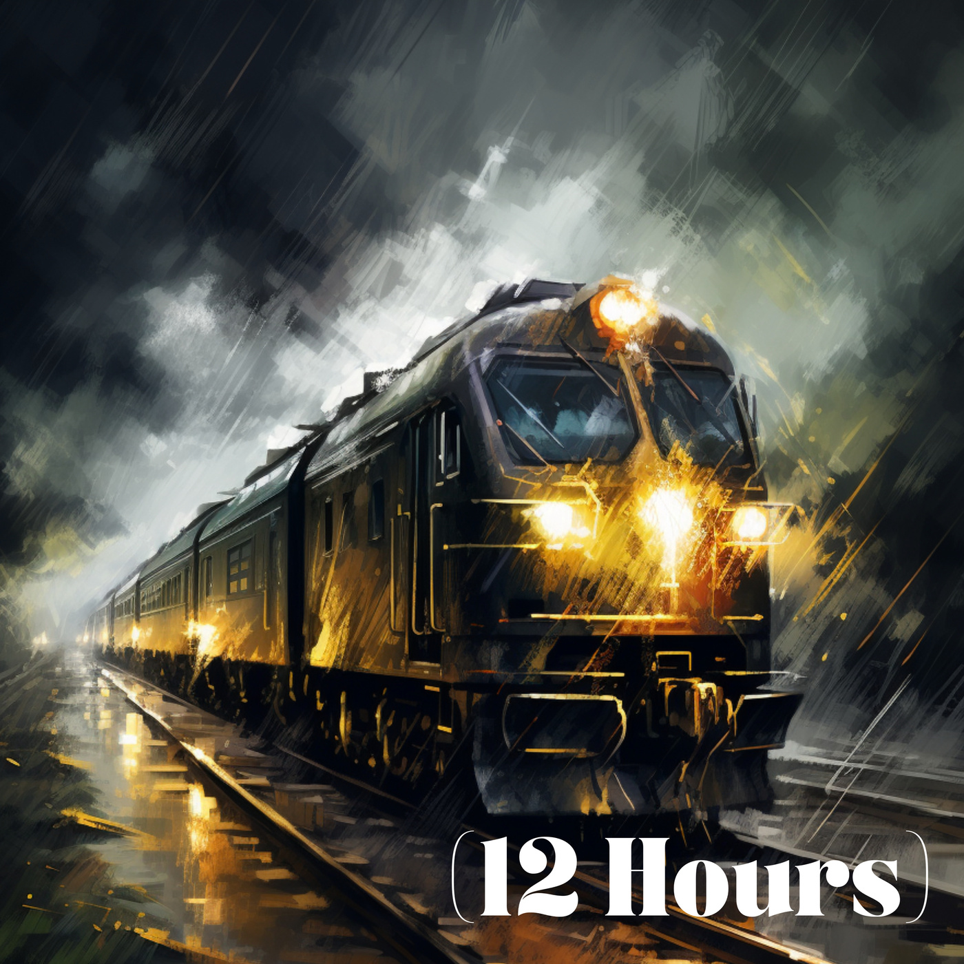 Train Ride Through Rainstorm | Sleep Sound (12 Hours)