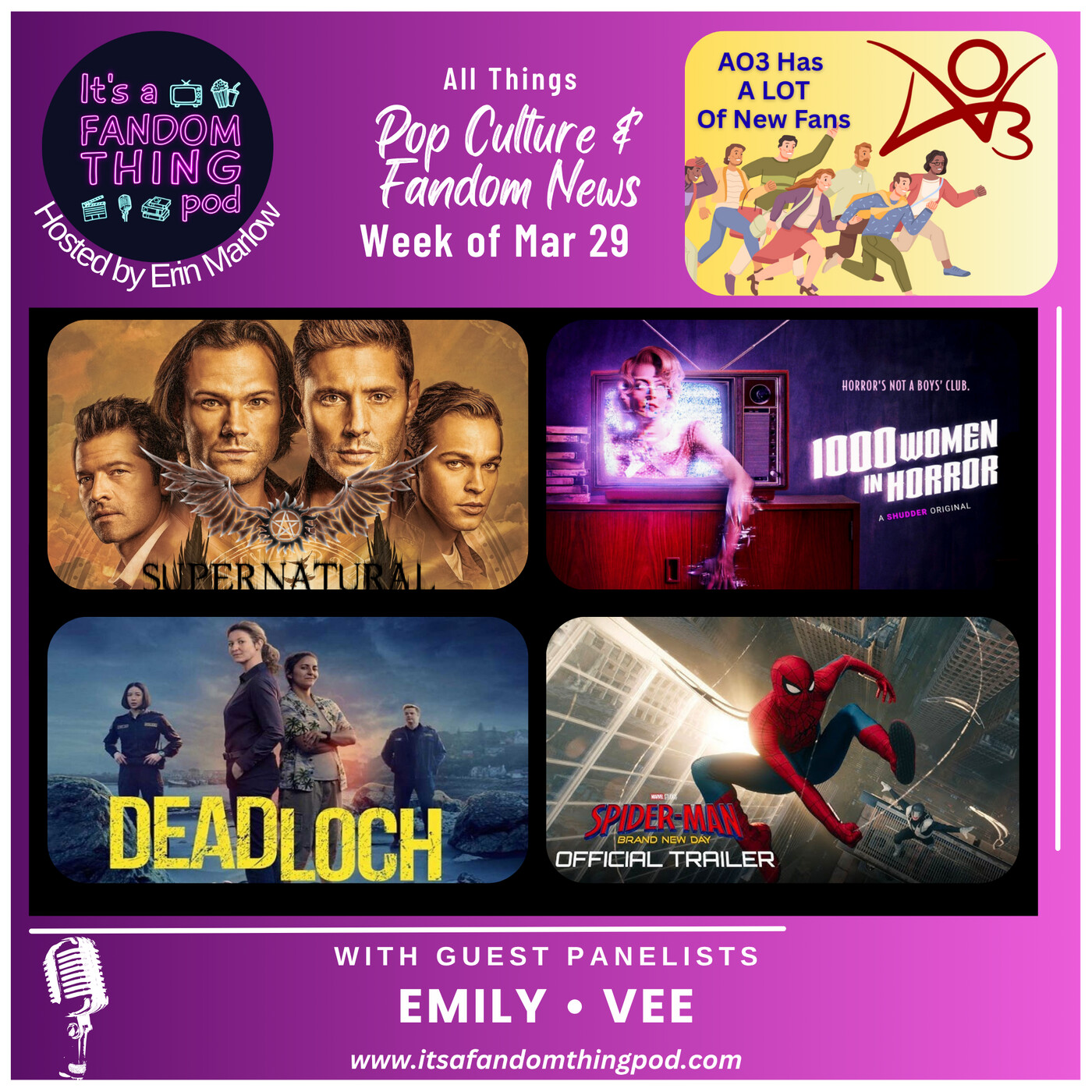 Pop Culture and Fandom News for the Week of March 29th