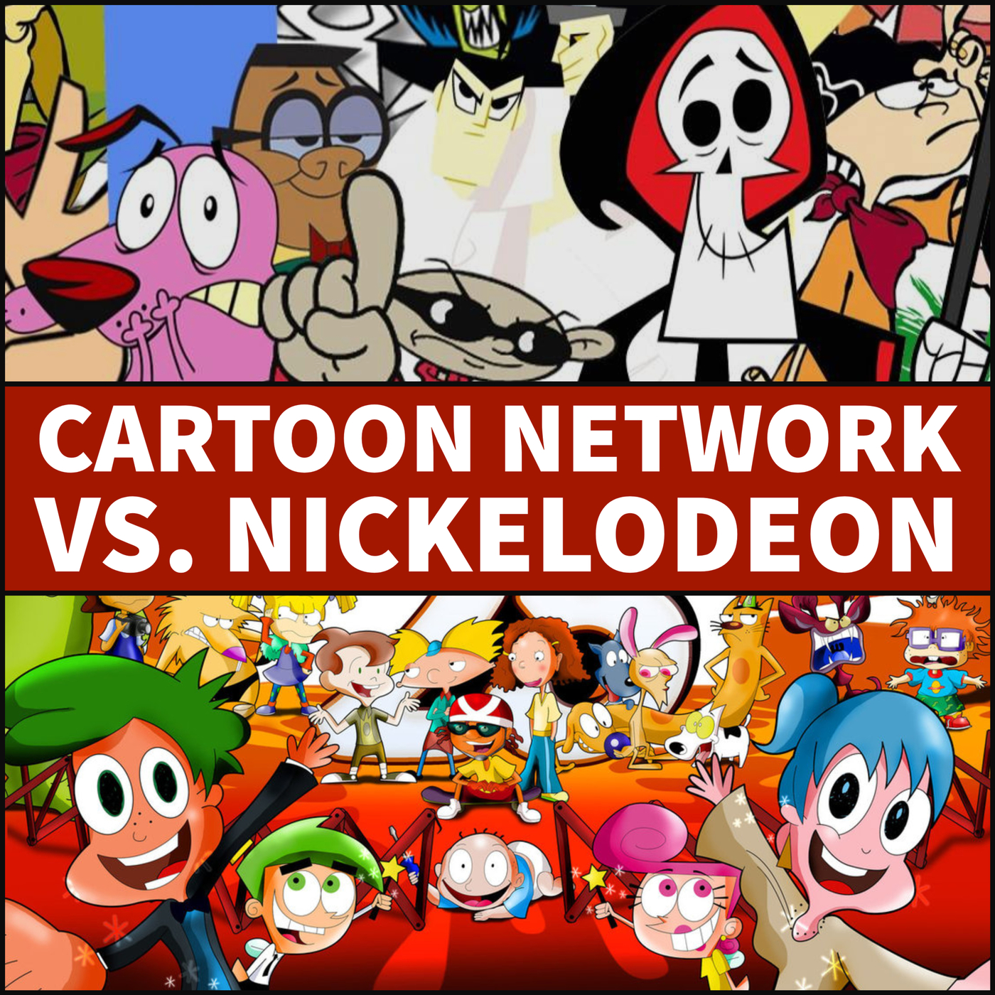 Nickelodeon Vs Cartoon Network / (32 cartoons head to head) 16 from