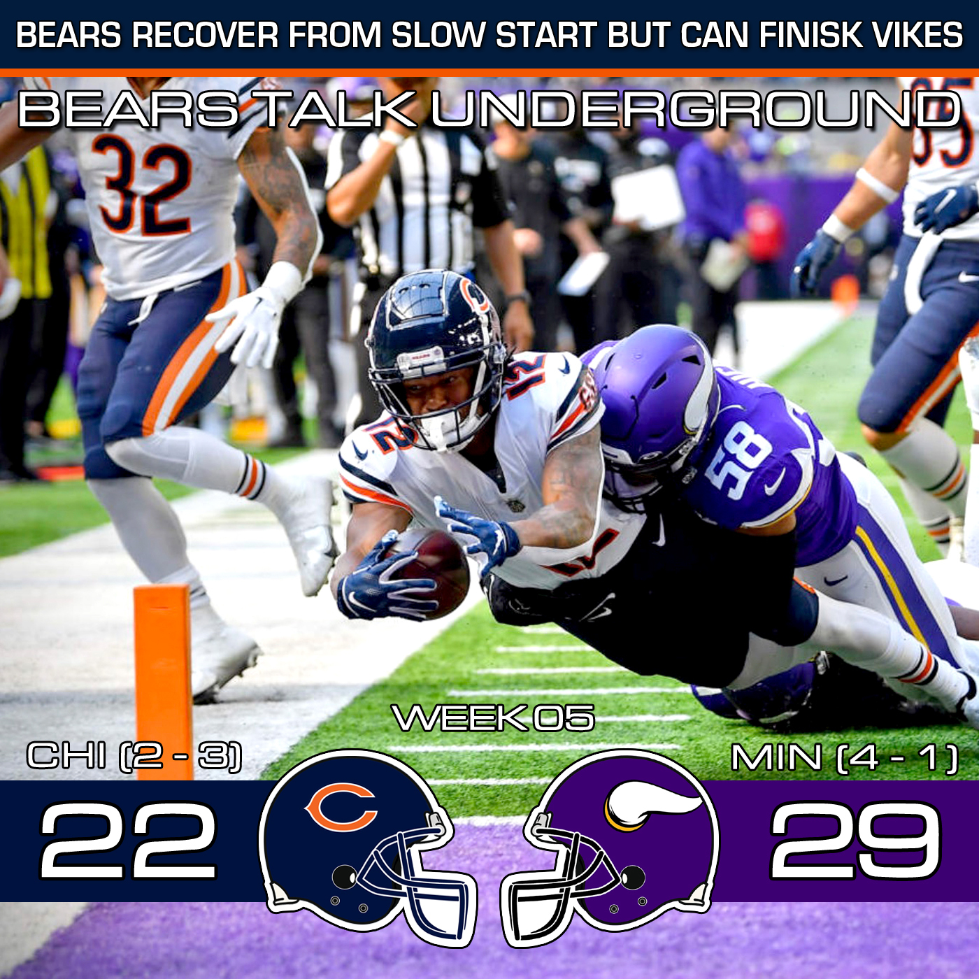 Week Five Review - Bears Comeback Bid Falls Short in Minnesota episode artwork