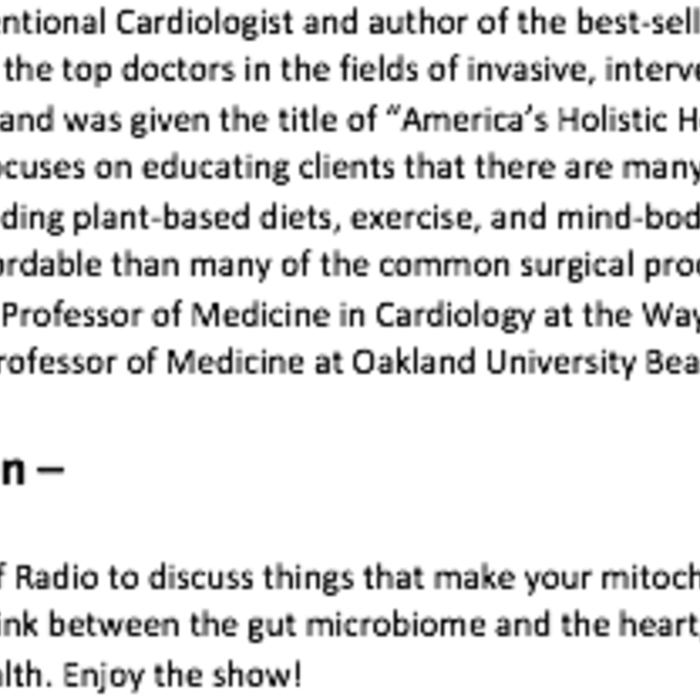 Dr. Joel Kahn: Heart Health, Mitochondria, & the Gut - #193