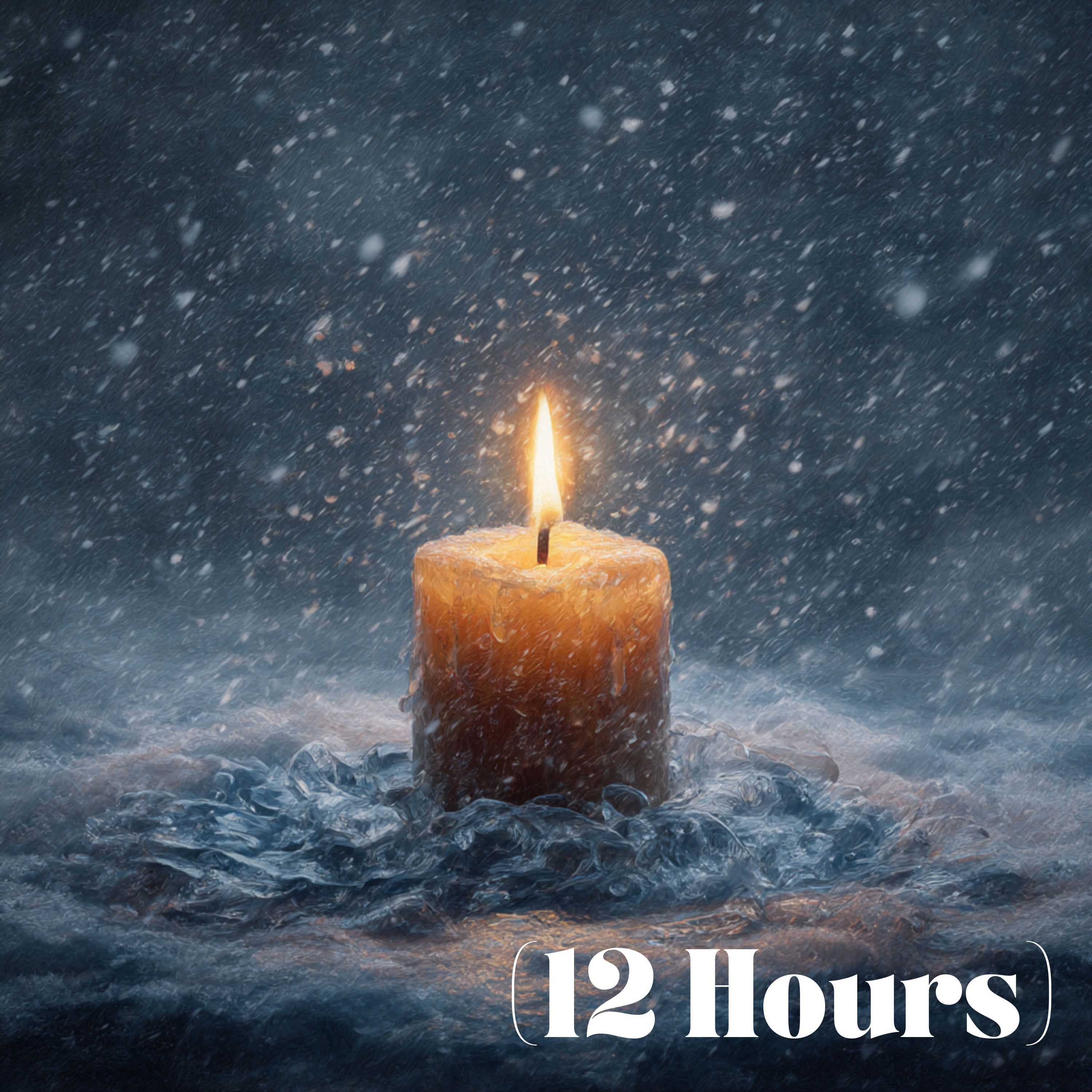 Candlelight Crackling in the Snow | Sleep Sound (12 Hours)