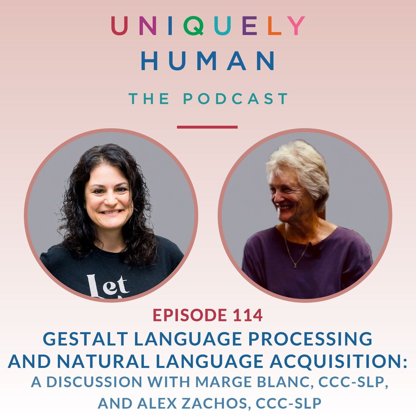 Gestalt language Processing and Natural Language Acquisition, with Marge Blanc and Alex Zachos - podcast episode cover