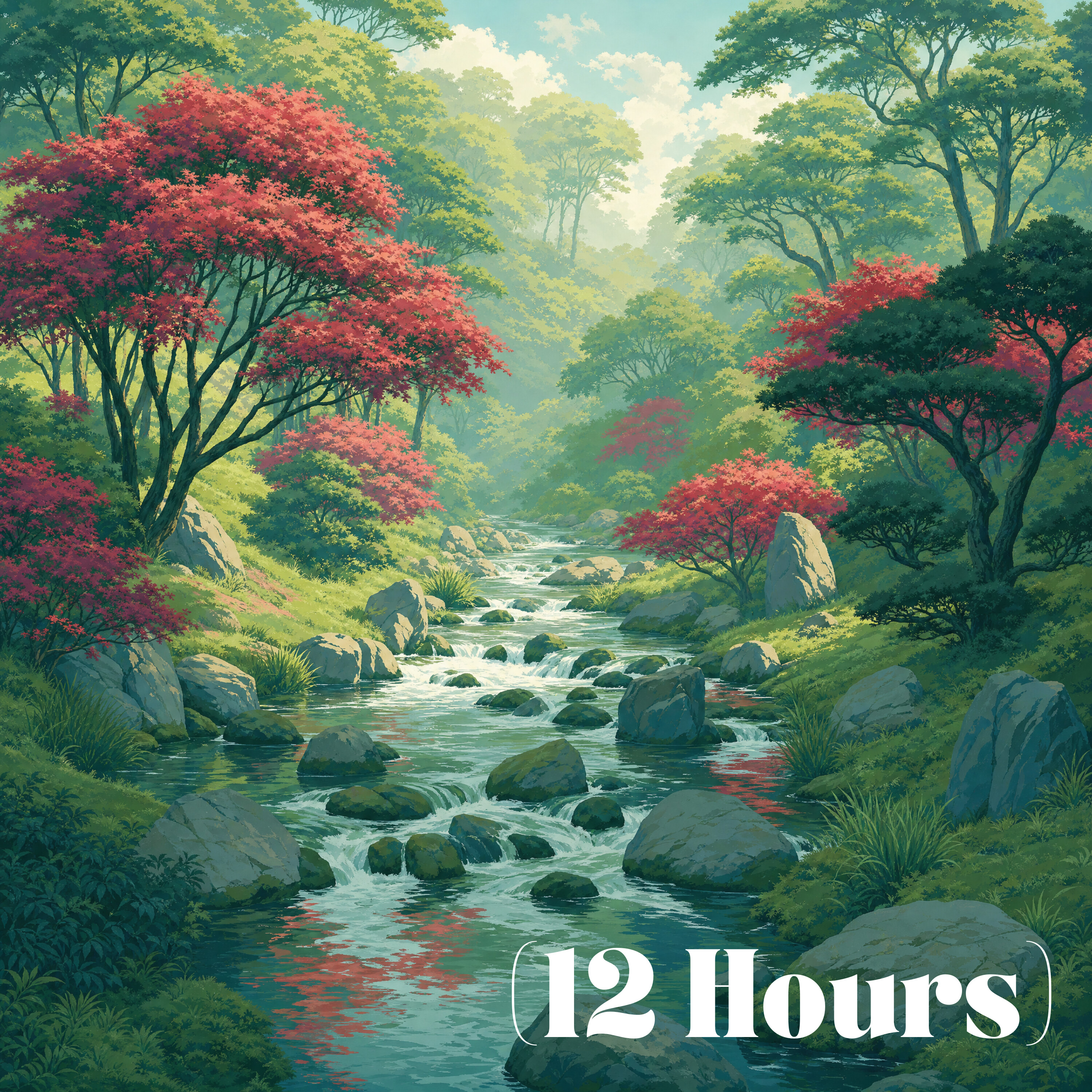 Garden Stream Sounds for Sleep πΏ Silky Smooth Water Flow | Sleep Sound (12 Hours)