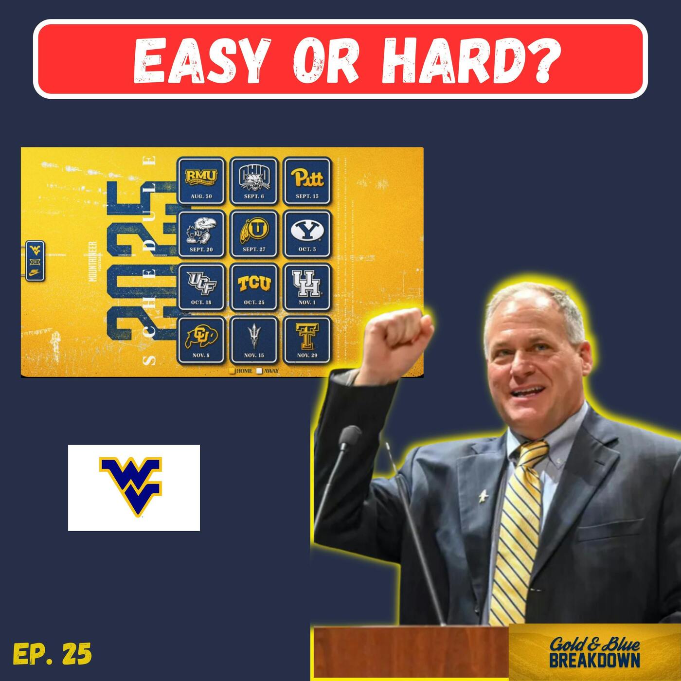 Ep. 25: Gold & Blue Breakdown | WVU 2025 Football Schedule Reaction episode artwork