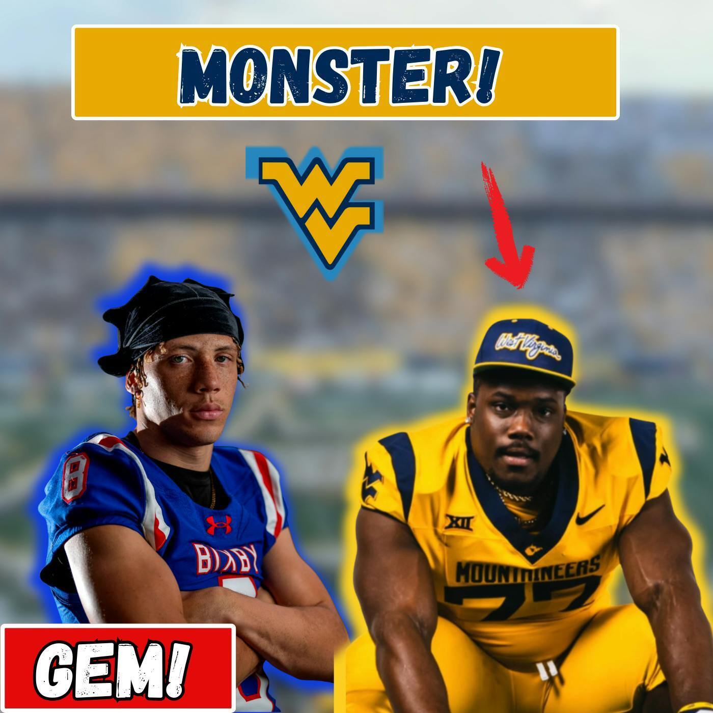 WVU Football Adds a MONSTER D-Lineman and SPEEDY Linebacker for 2026 episode artwork