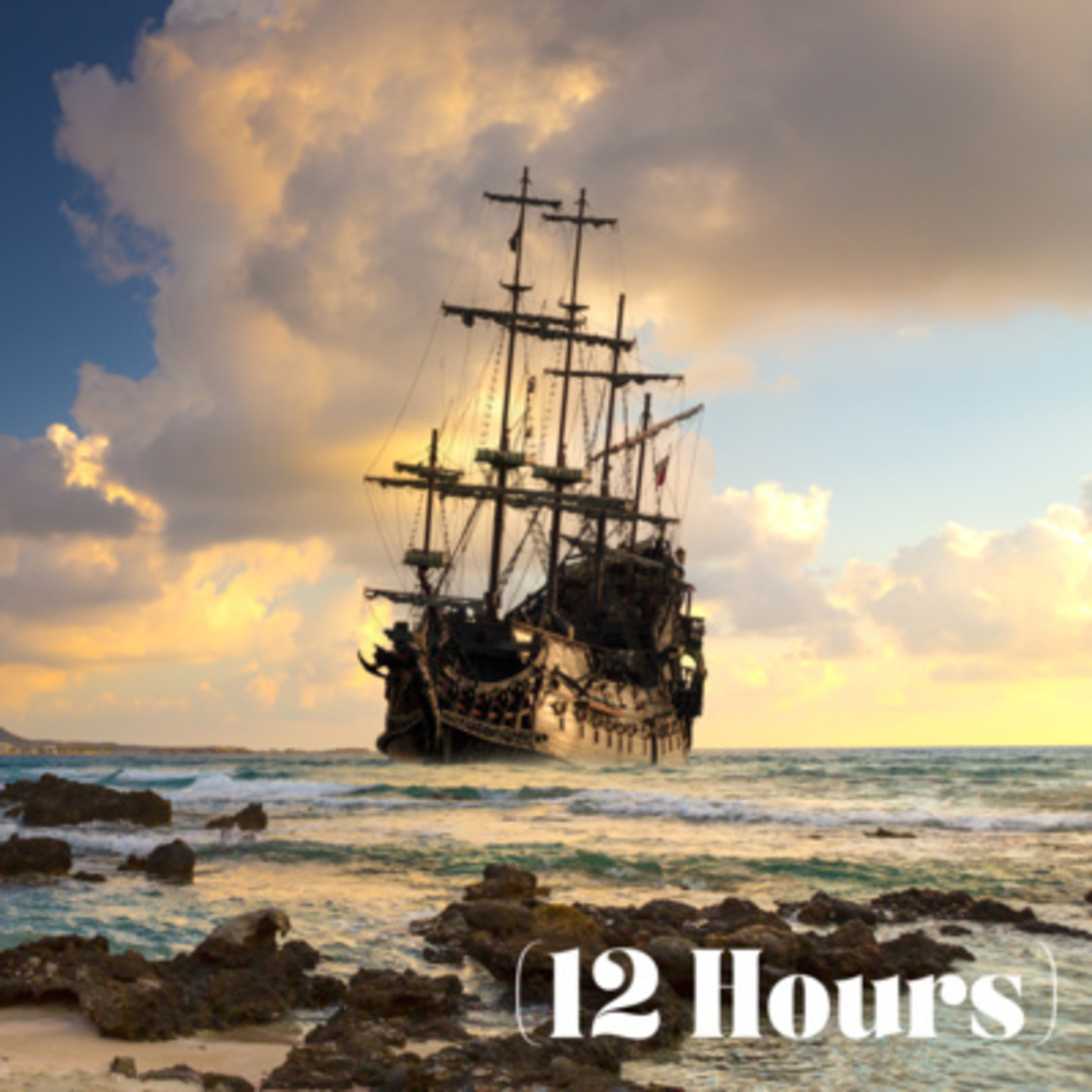 Creaking Wooden Ship Sailing on Ocean Waves | Sleep Sound (12 Hours)