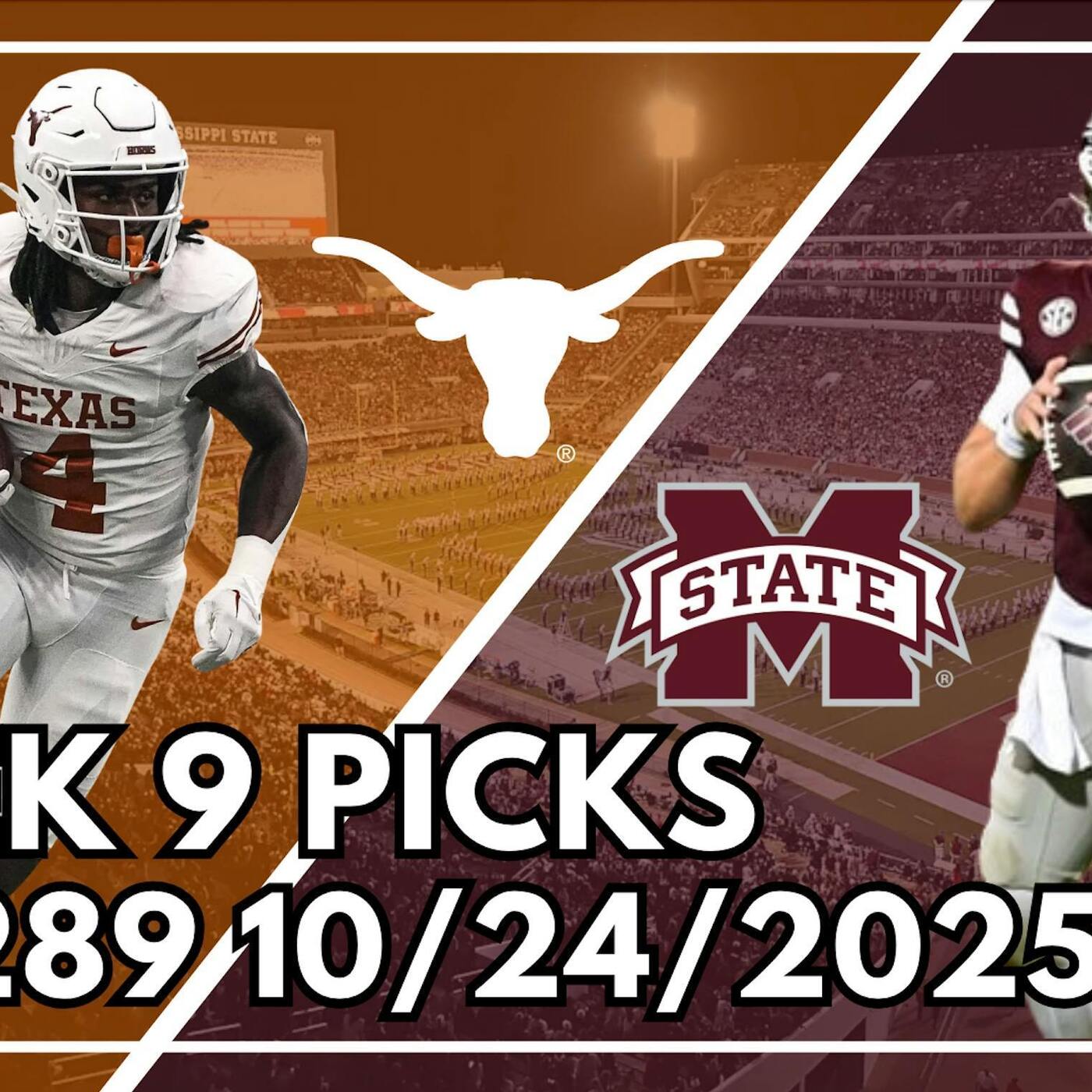 WEEK 9 PICKS AND PREVIEWS | EP. 289 10/24/2025 episode artwork