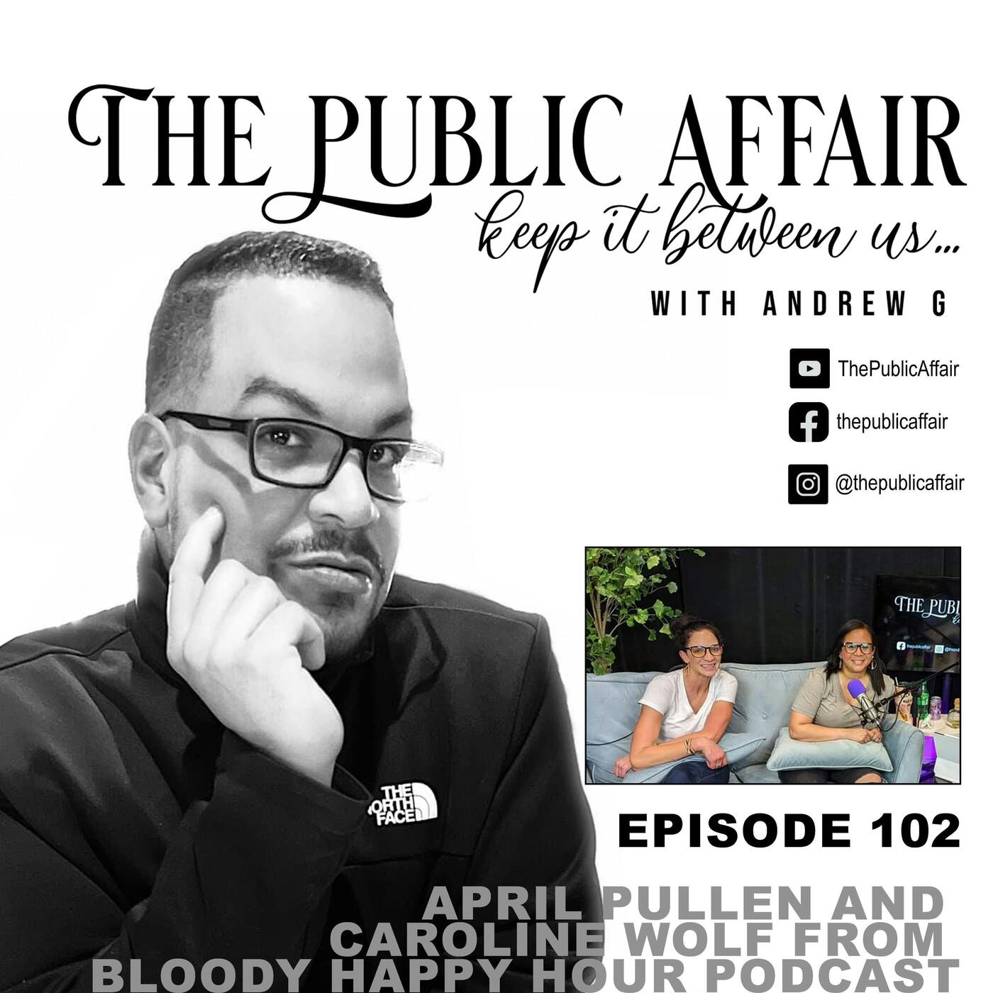 April Pullen and Caroline Wolf from Bloody Happy Hour Podcast episode artwork