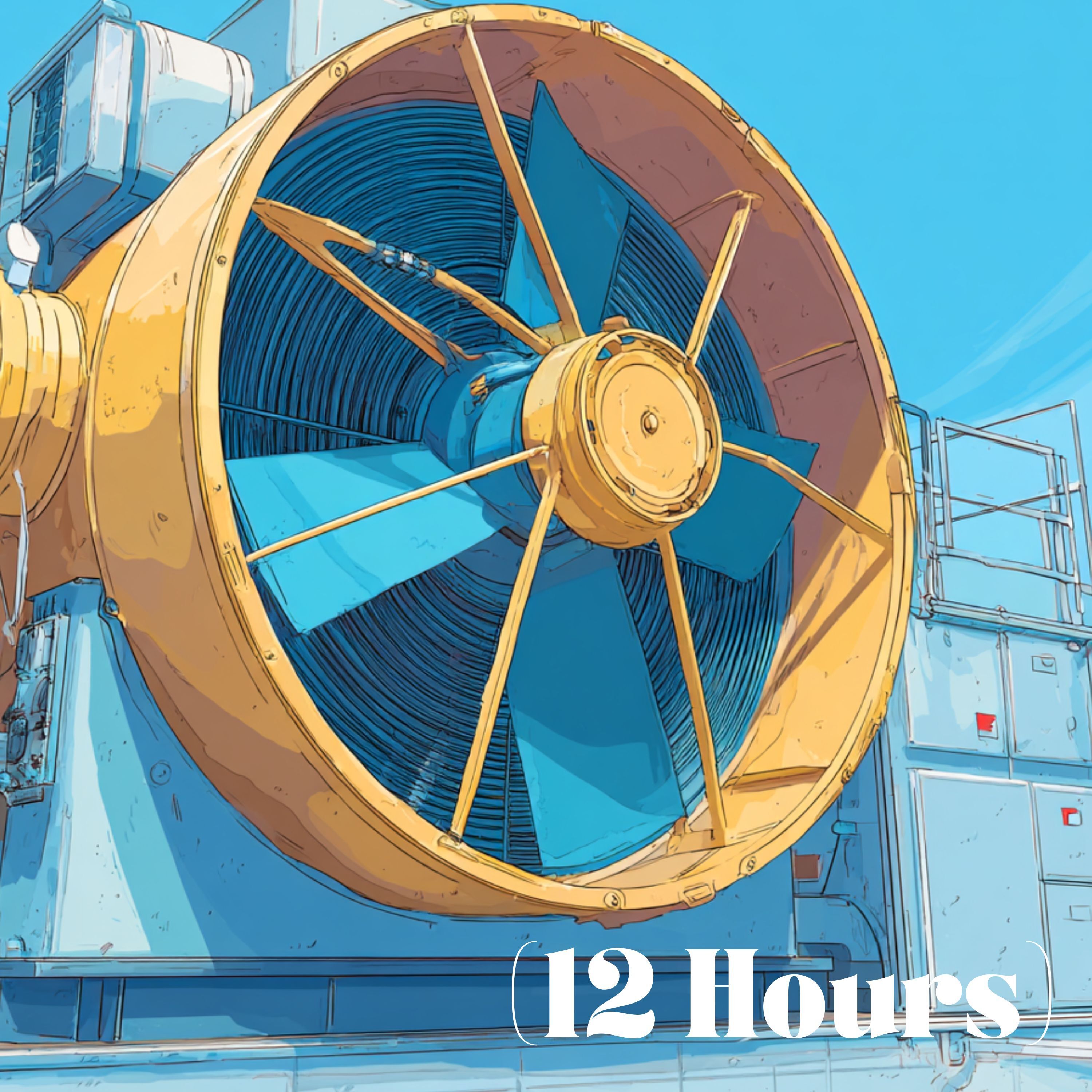 Industrial Fan Running on High Setting | Sleep Sound (12 Hours)