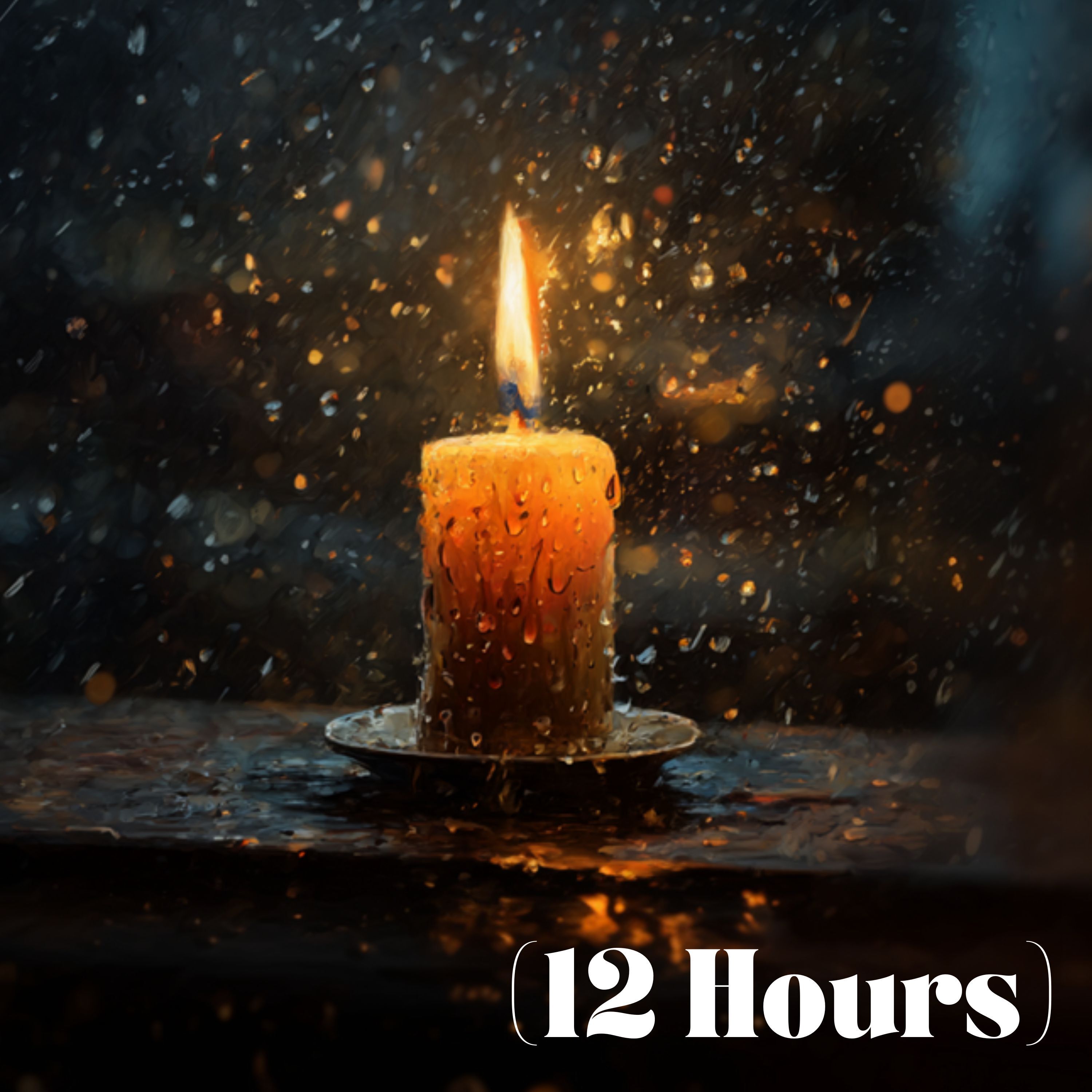 Candlelight Crackling in the Rain | Sleep Sound (12 Hours)