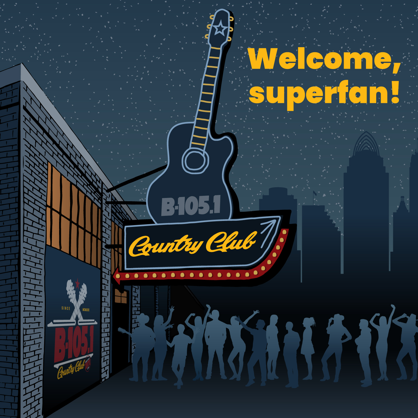 New B-105 Country Club Member Tony Dale!