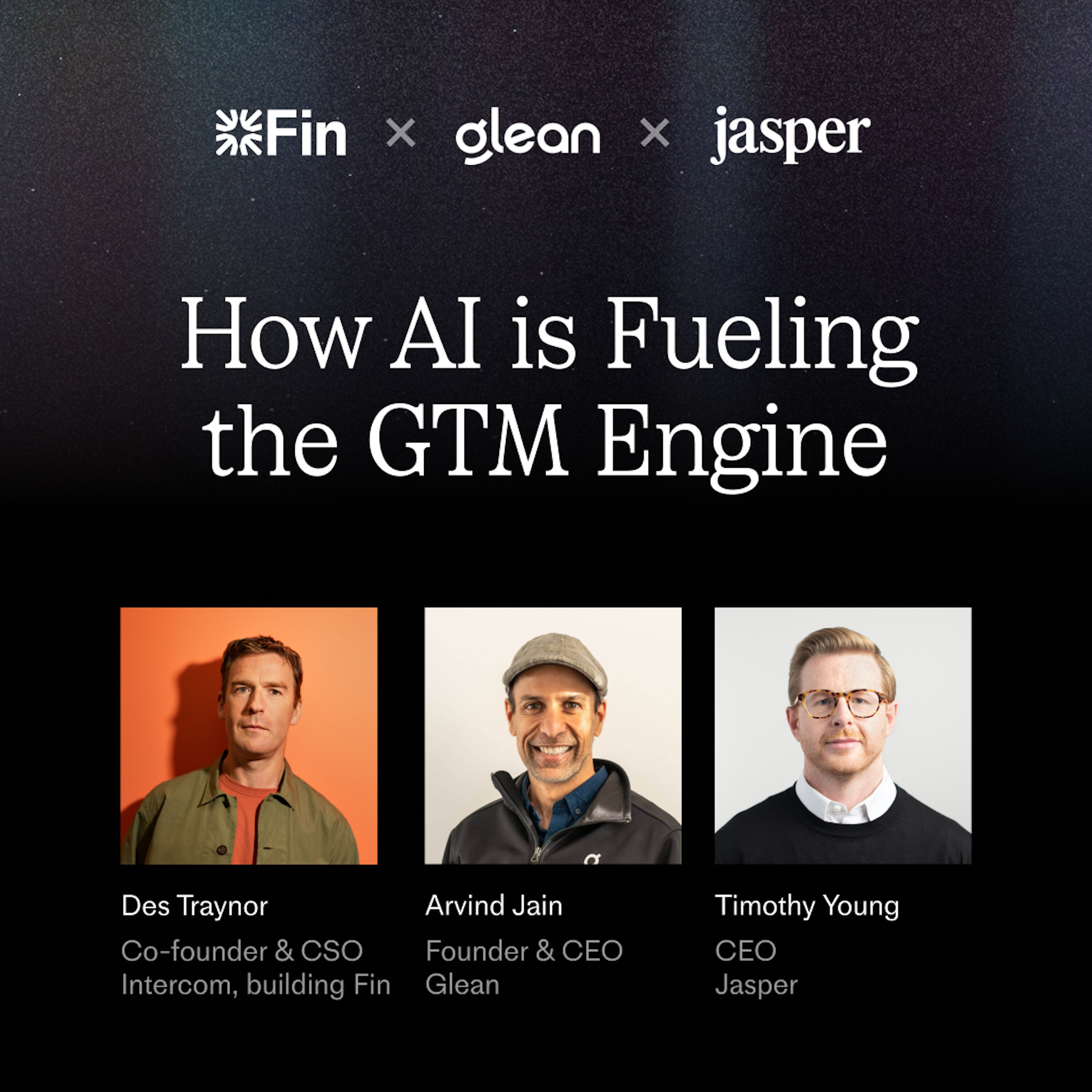 Fin x Glean x Jasper meetup: How AI is Fueling the GTM Engine episode artwork