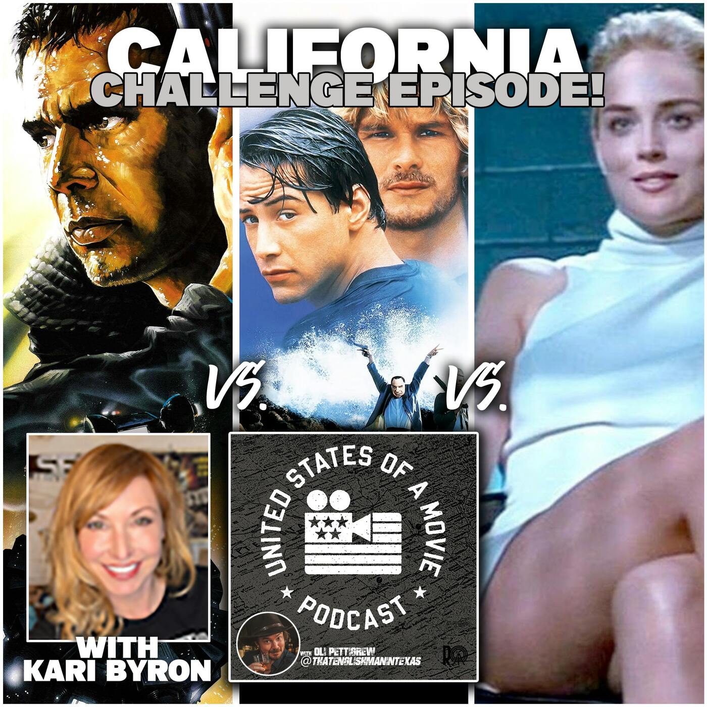 California 'Challenge Episode' (With Kari Byron): Point Break vs Basic Instinct vs Blade Runner episode artwork