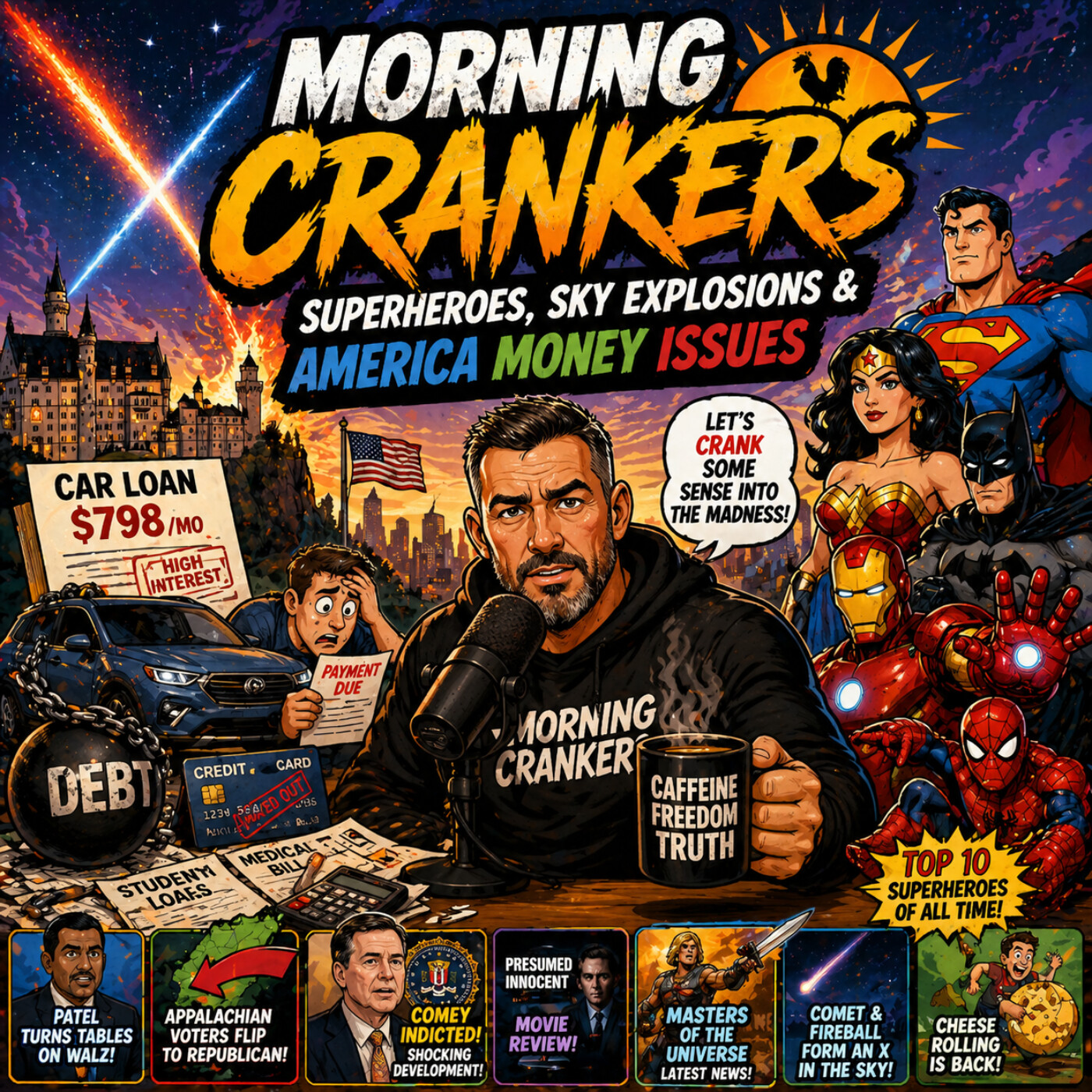 Superheroes, Sky Explosions & America’s Money Problem episode artwork