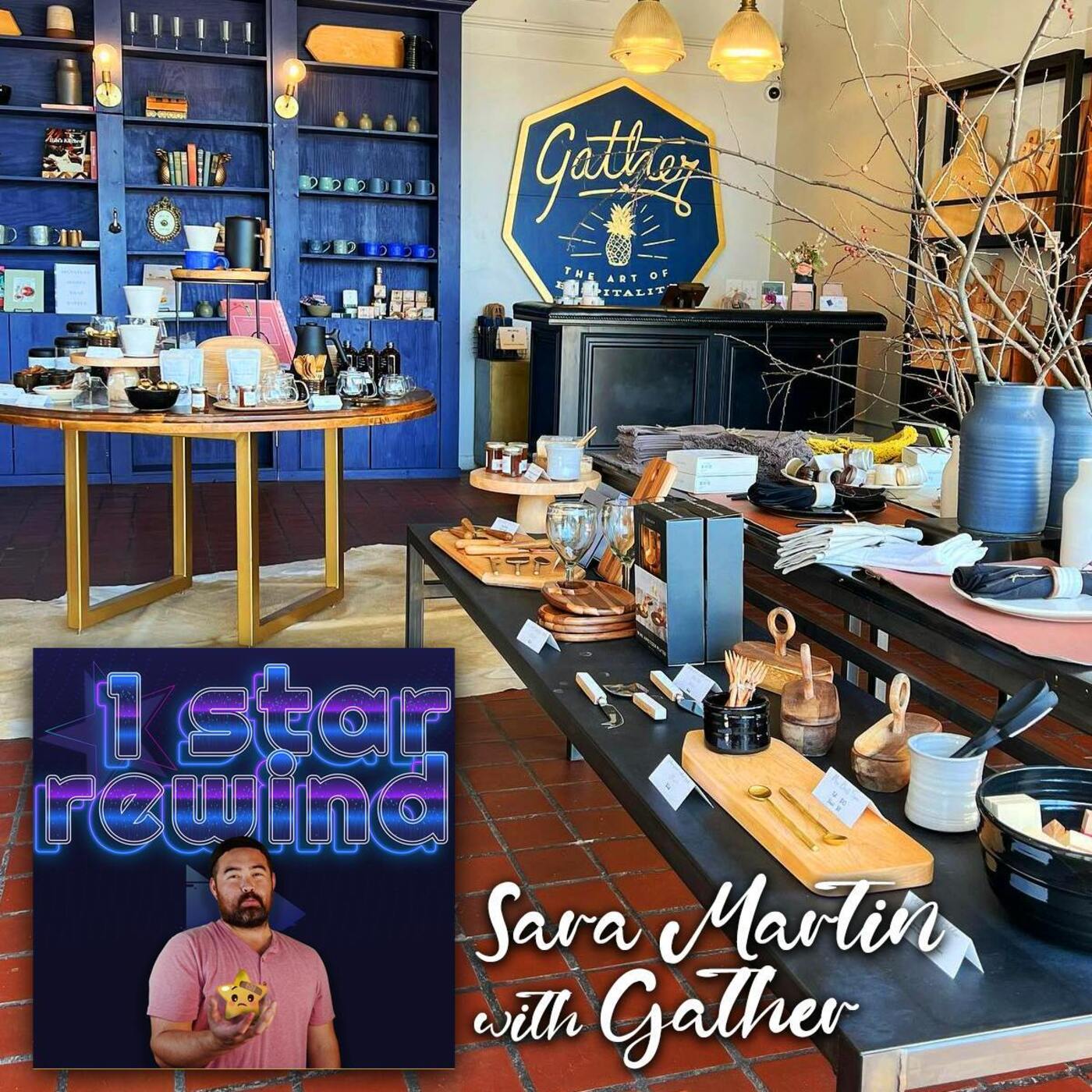 Sara Martin with Gather episode artwork