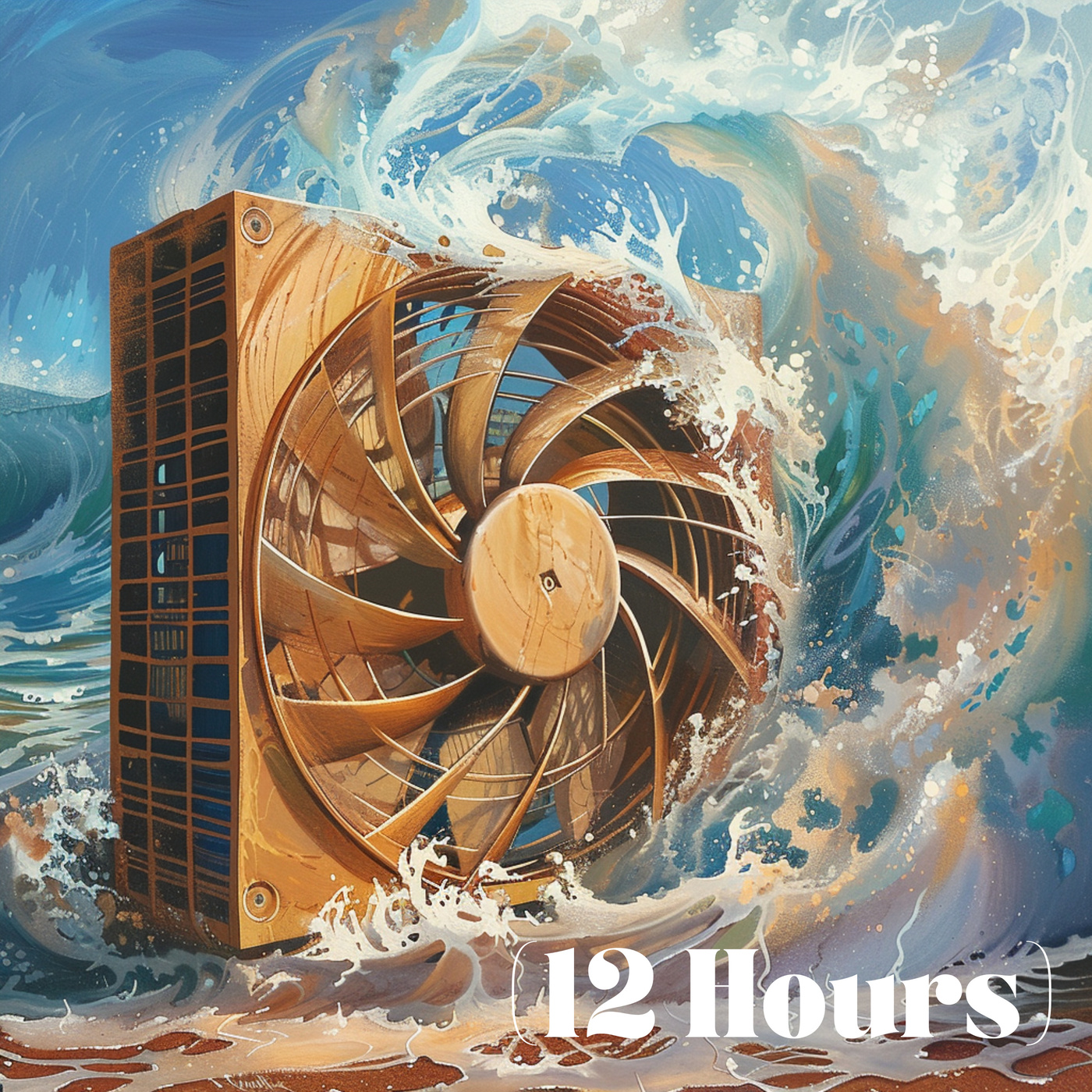 Brown Noise & Ocean Waves Sound Machine & Fan | Sleep Sound (12 Hours)