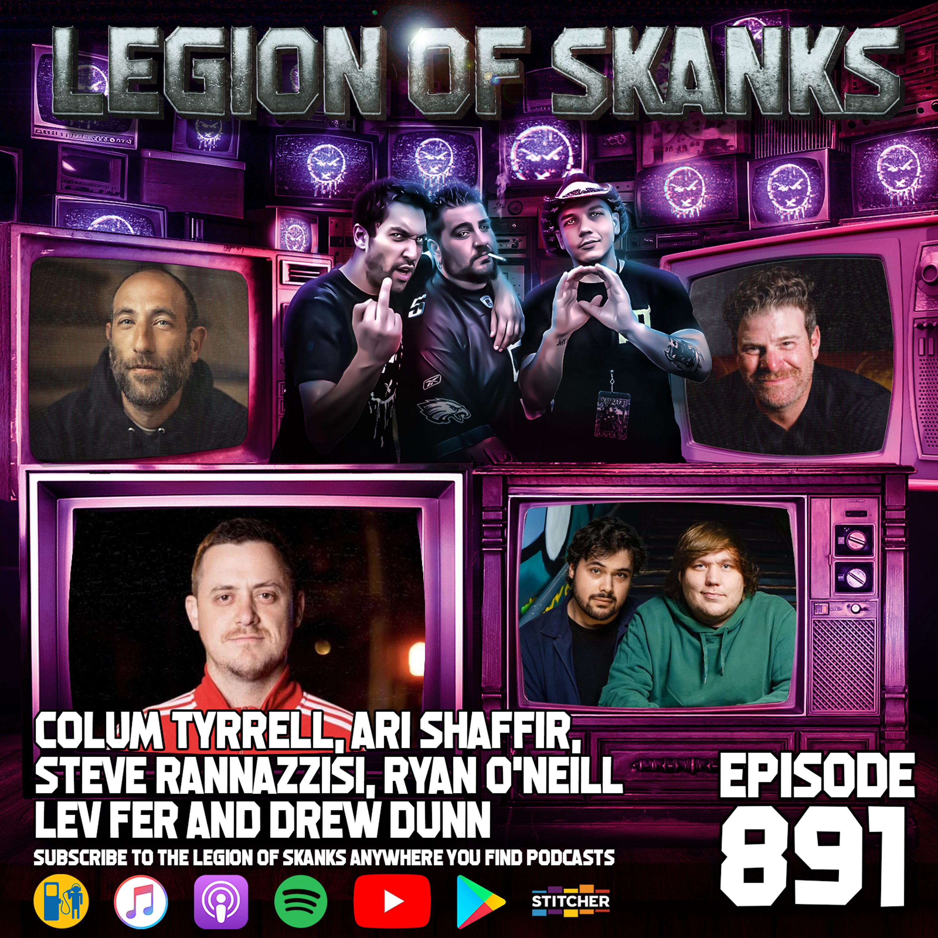 Colum Tyrrell, Ari Shaffir, Steve Rannazzisi, Ryan O'Neill, Lev Fer, & Drew Dunn - Colum's Bachelor Party - Episode 891