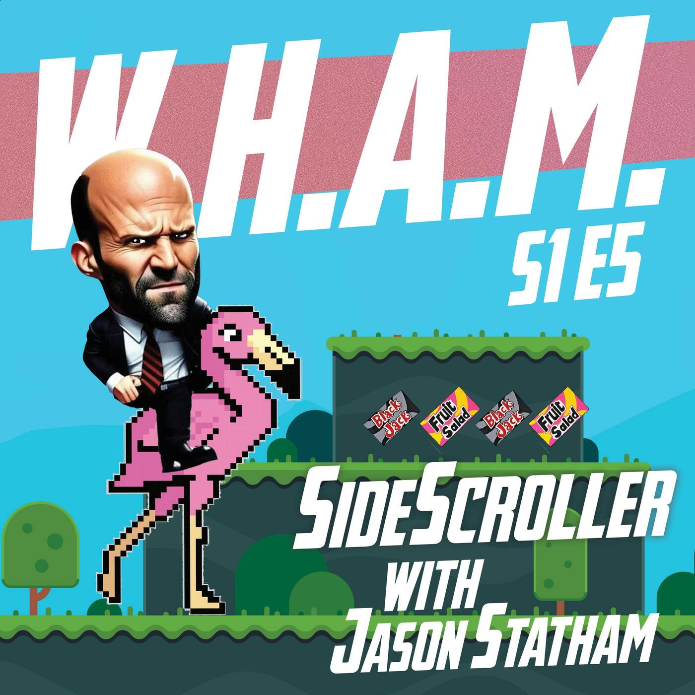 WHAM 5 - Sidescroller with Jason Statham artwork