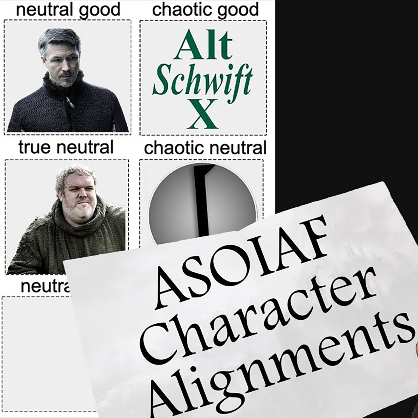 ASOIAF character alignment with Glidus #1